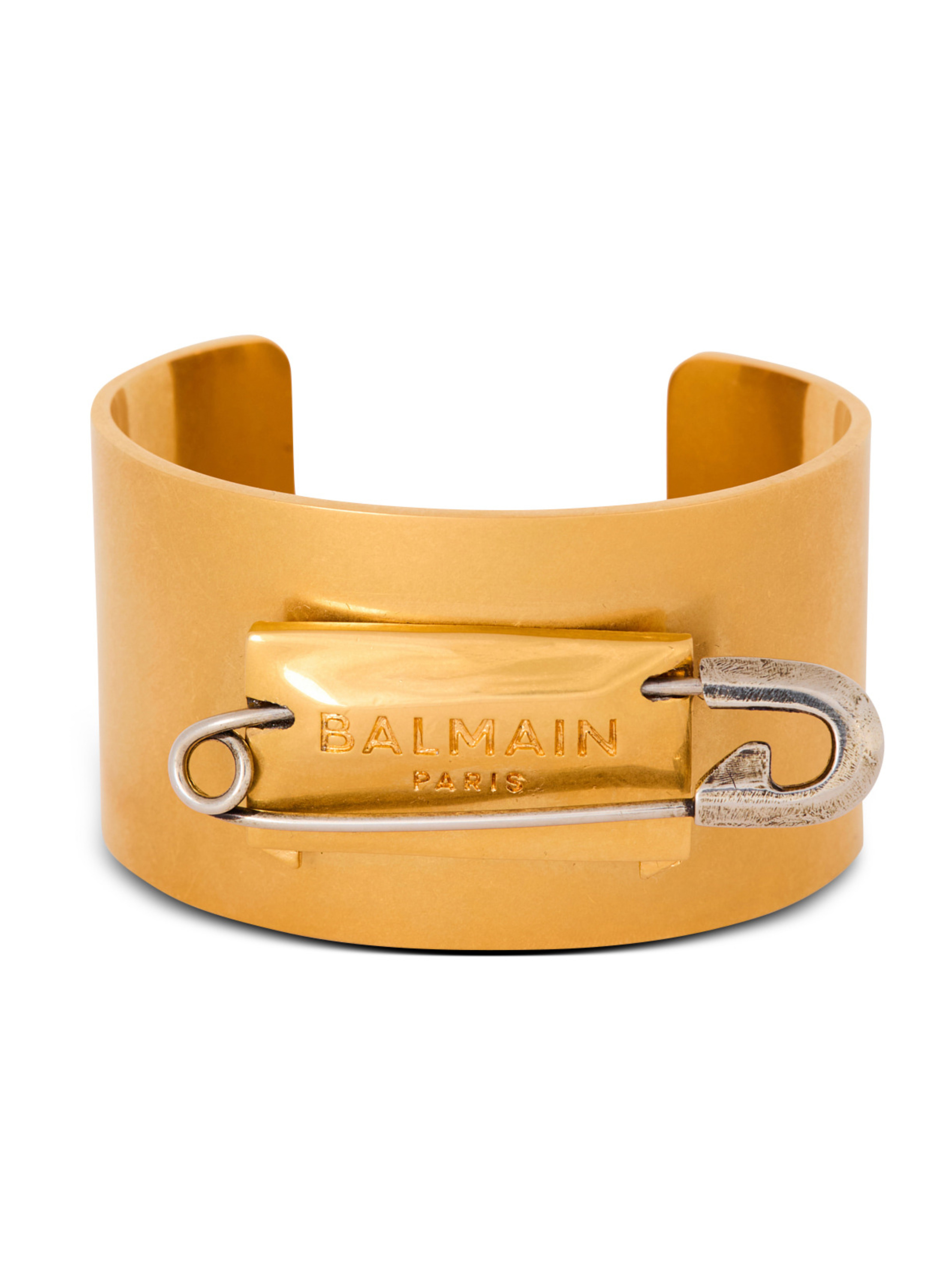 Bracelet épingle à nourrice en laiton BALMAIN Doré