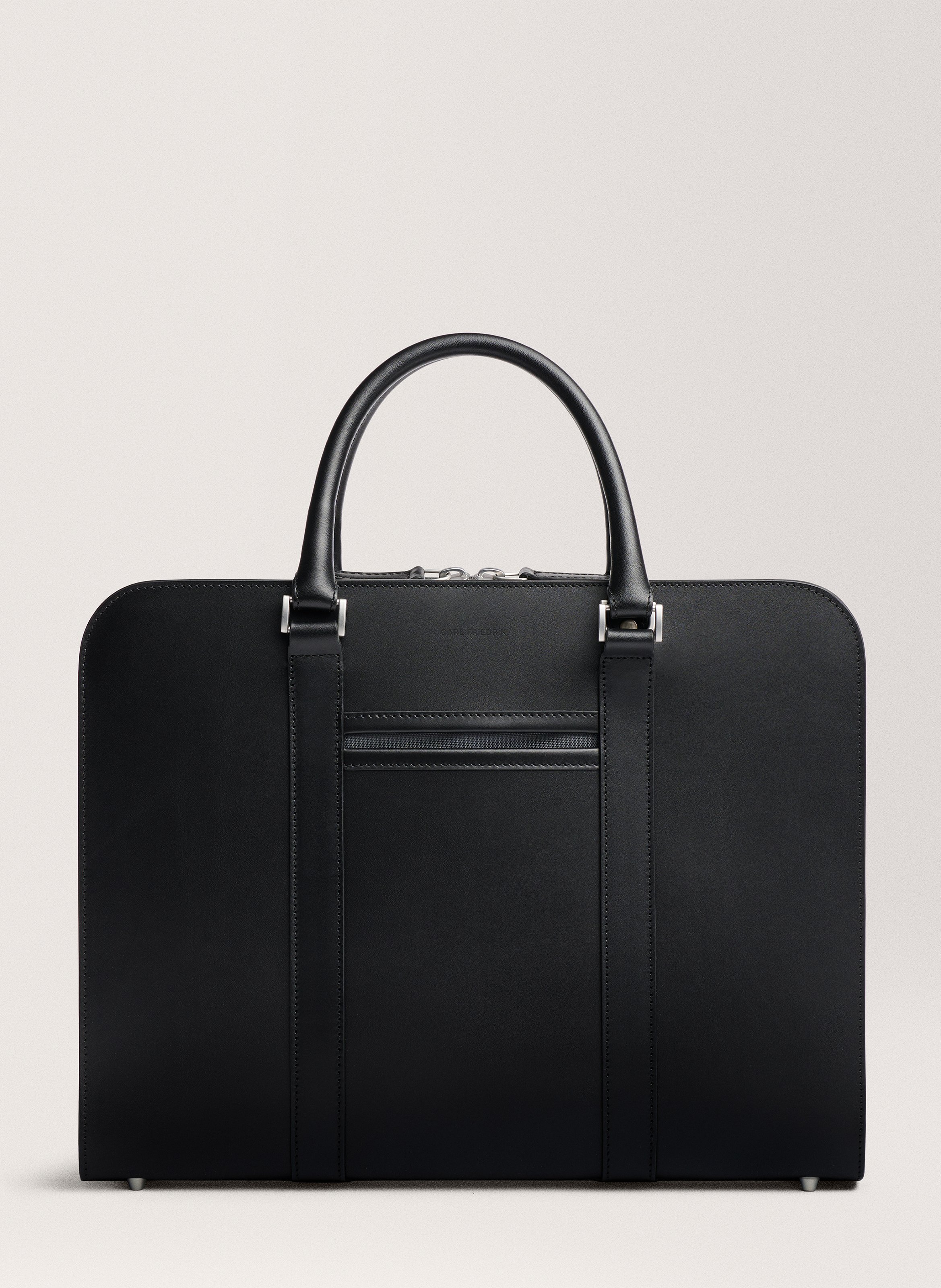 Porte-documents 'Palissy Briefcase' en cuir vachetta CARL FRIEDRIK Noir