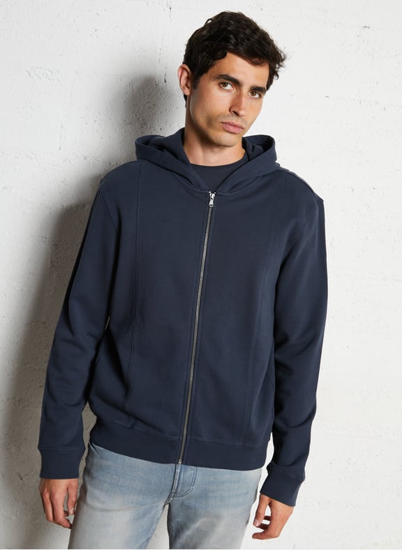 Gilet zippé à capuche Bleu by IKKS IKKS Gilet zippé à capuche Bleu