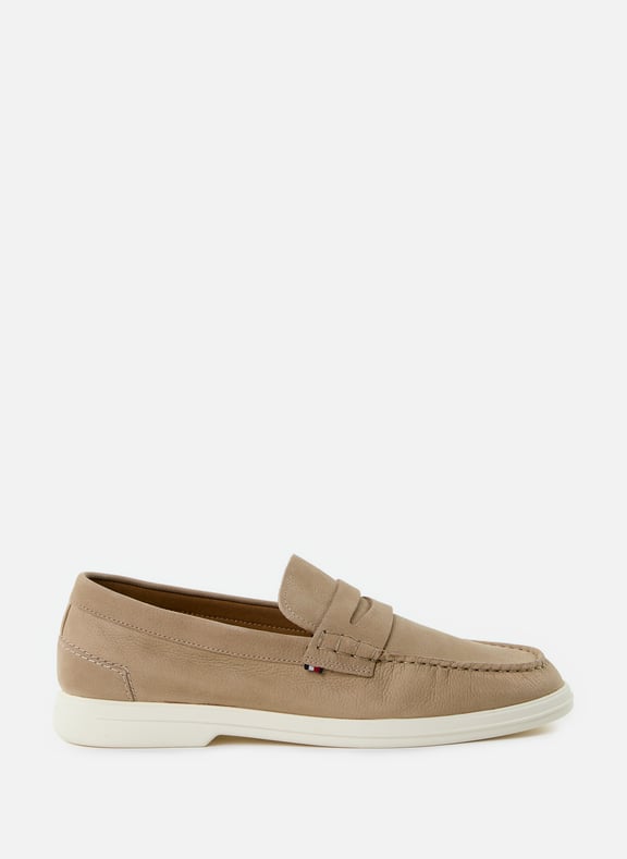 Mocassin en cuir Beige by TOMMY HILFIGER TOMMY HILFIGER Mocassin en cuir Beige