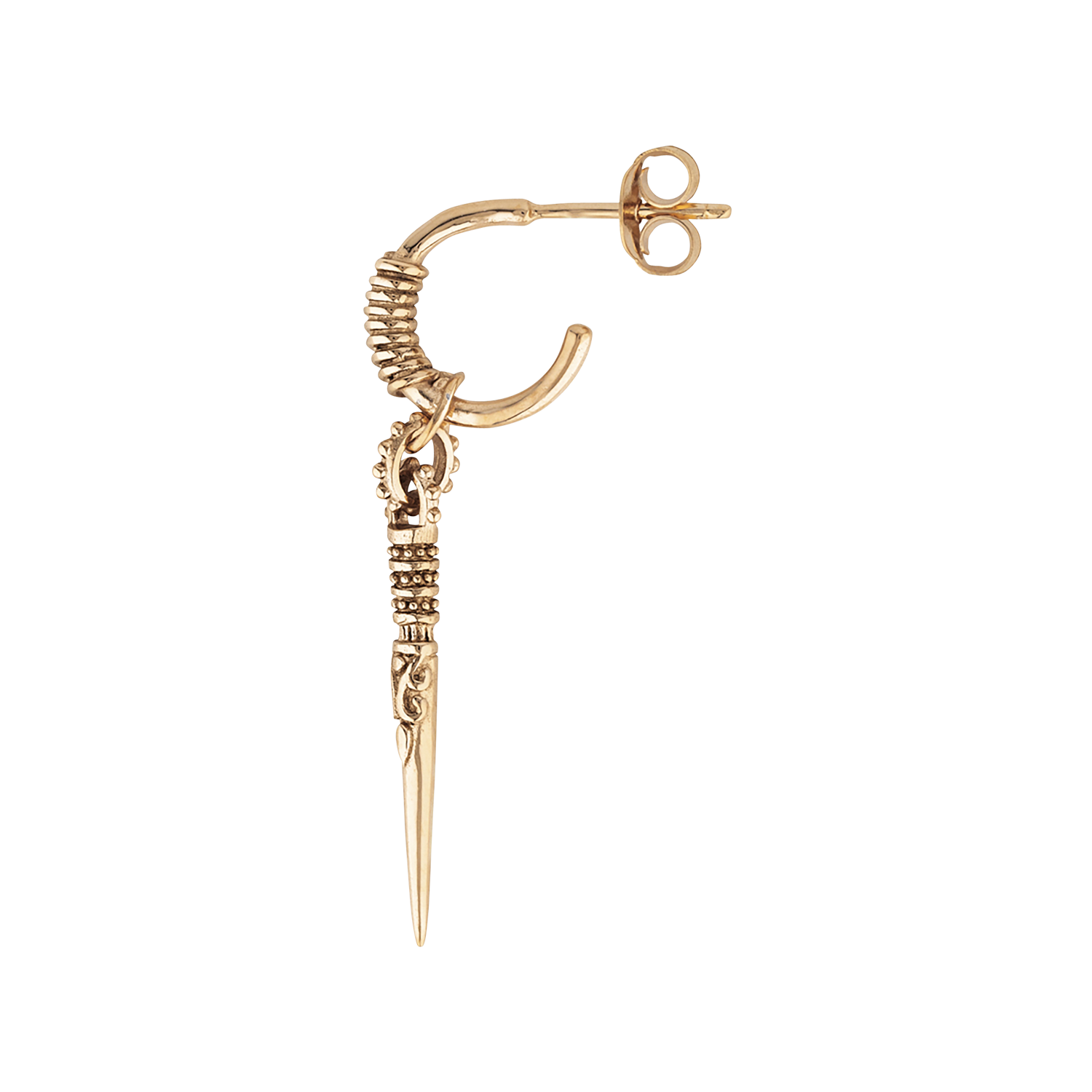 Boucle d'oreille en argent massif olie BA&SH Doré