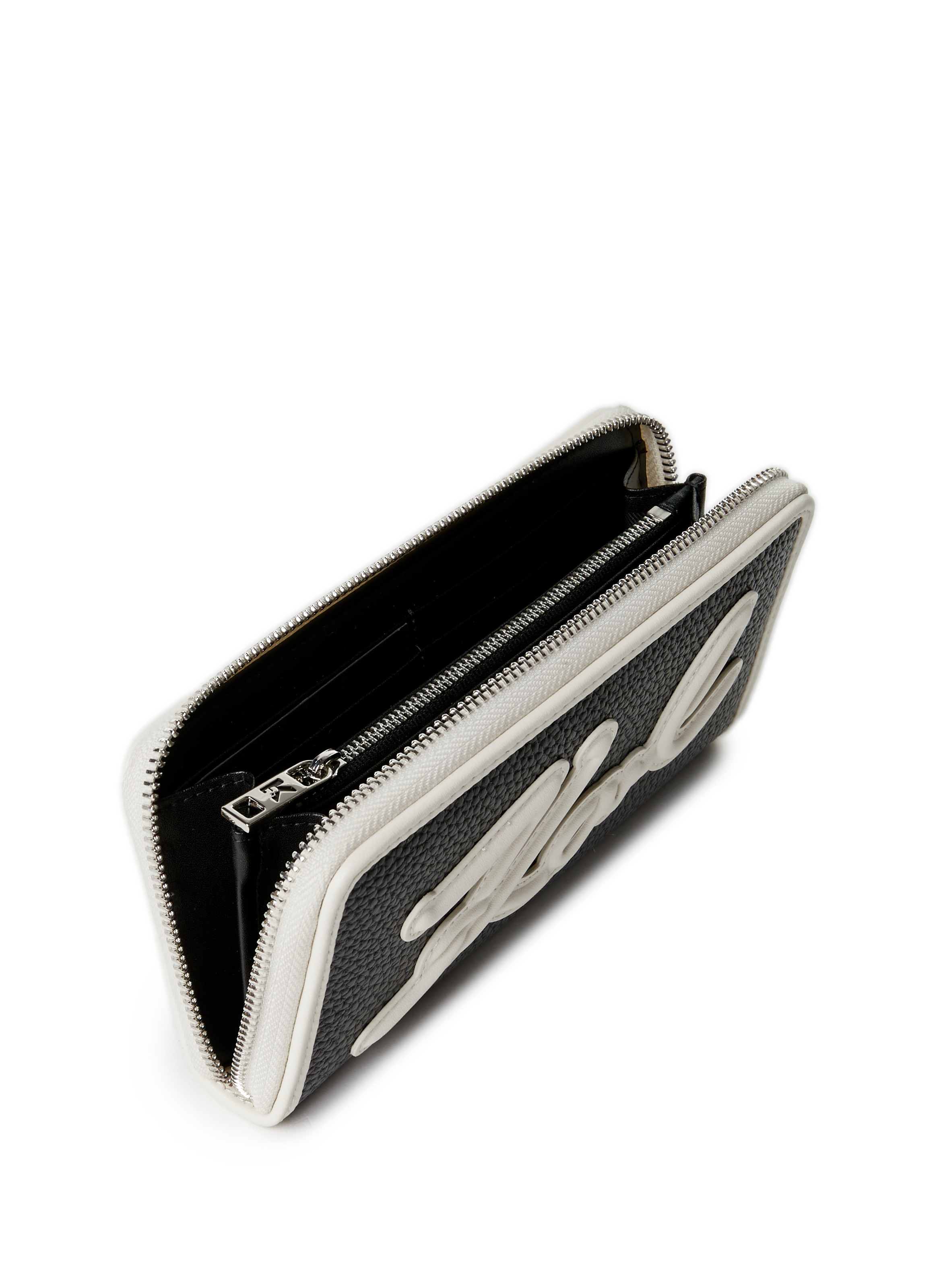 Grained logo wallet KARL LAGERFELD Black
