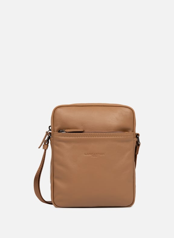 Petit sacoche - soft vintage homme Marron by LANCASTER LANCASTER Petit sacoche - soft vintage homme Marron