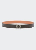 Ceinture réversible Anagram en cuir de veau ANAGRAM Black-tan-palladium