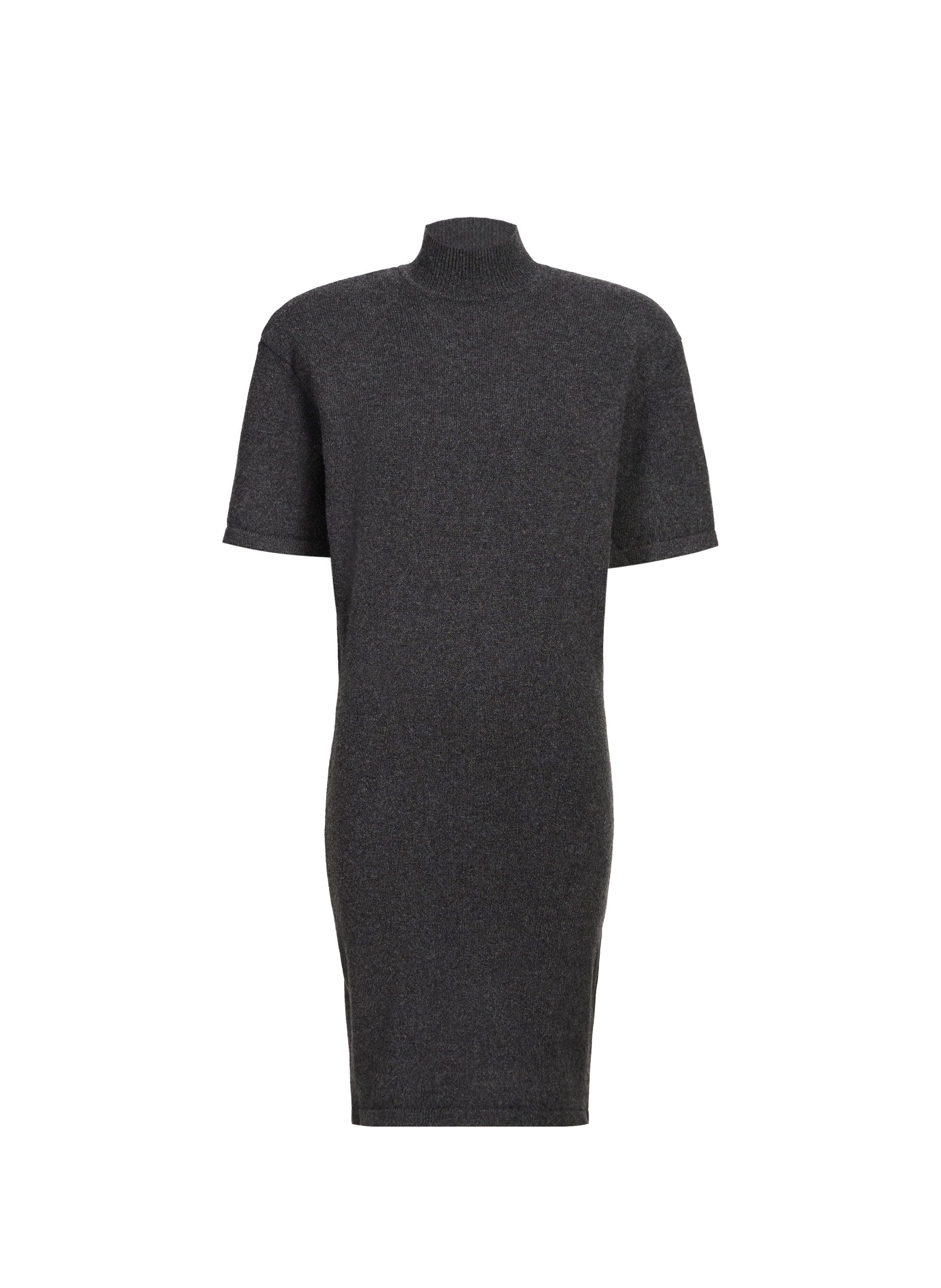 Robe midi en laine et cachemire Gris