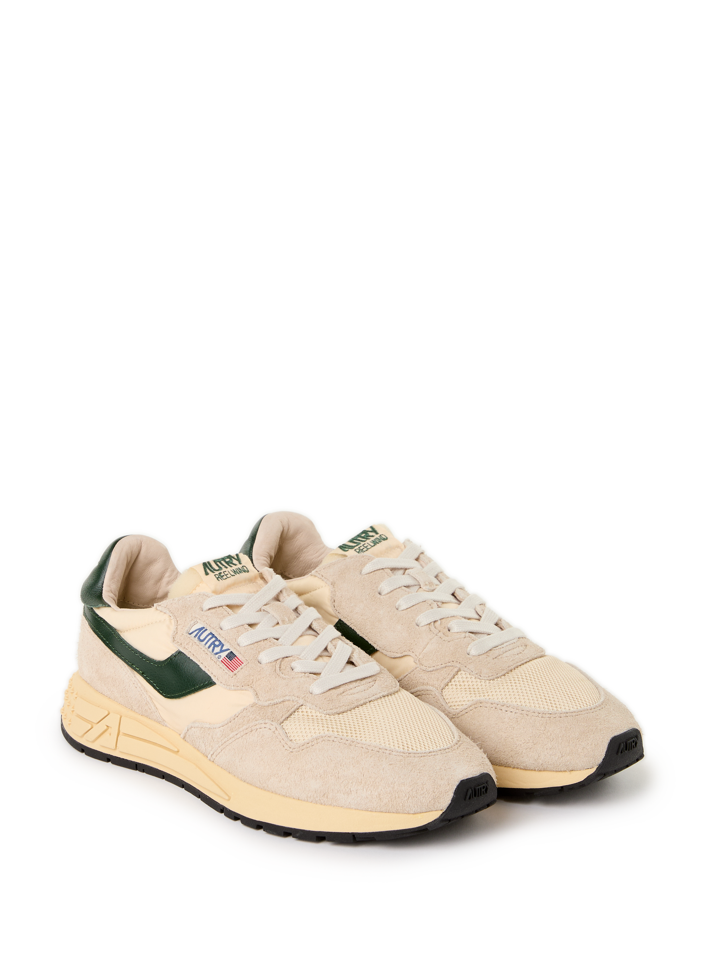 Two-tone serrated sole sneakers AUTRY Beige