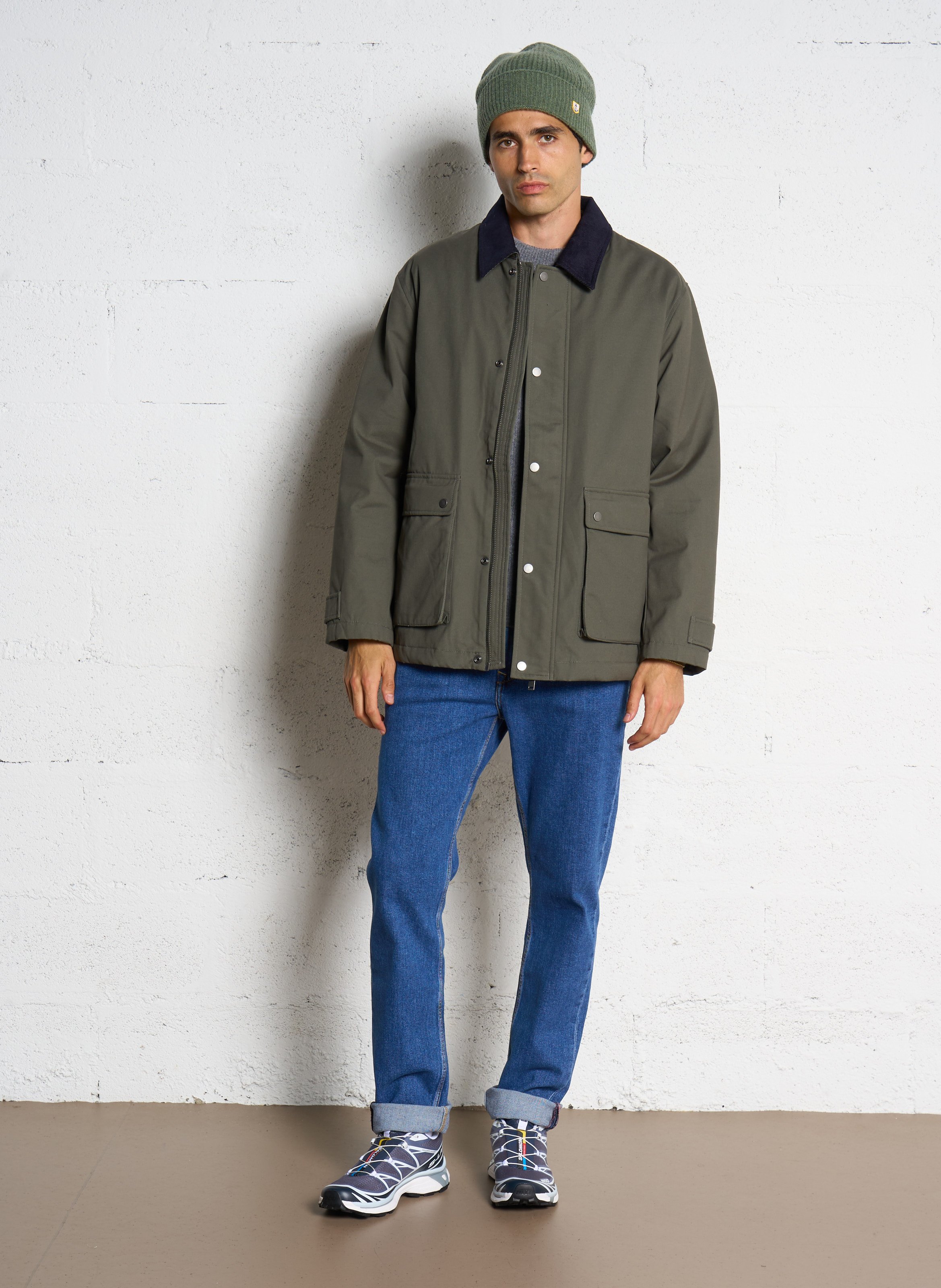 Manteau col classique en coton ARMOR-LUX Kaki