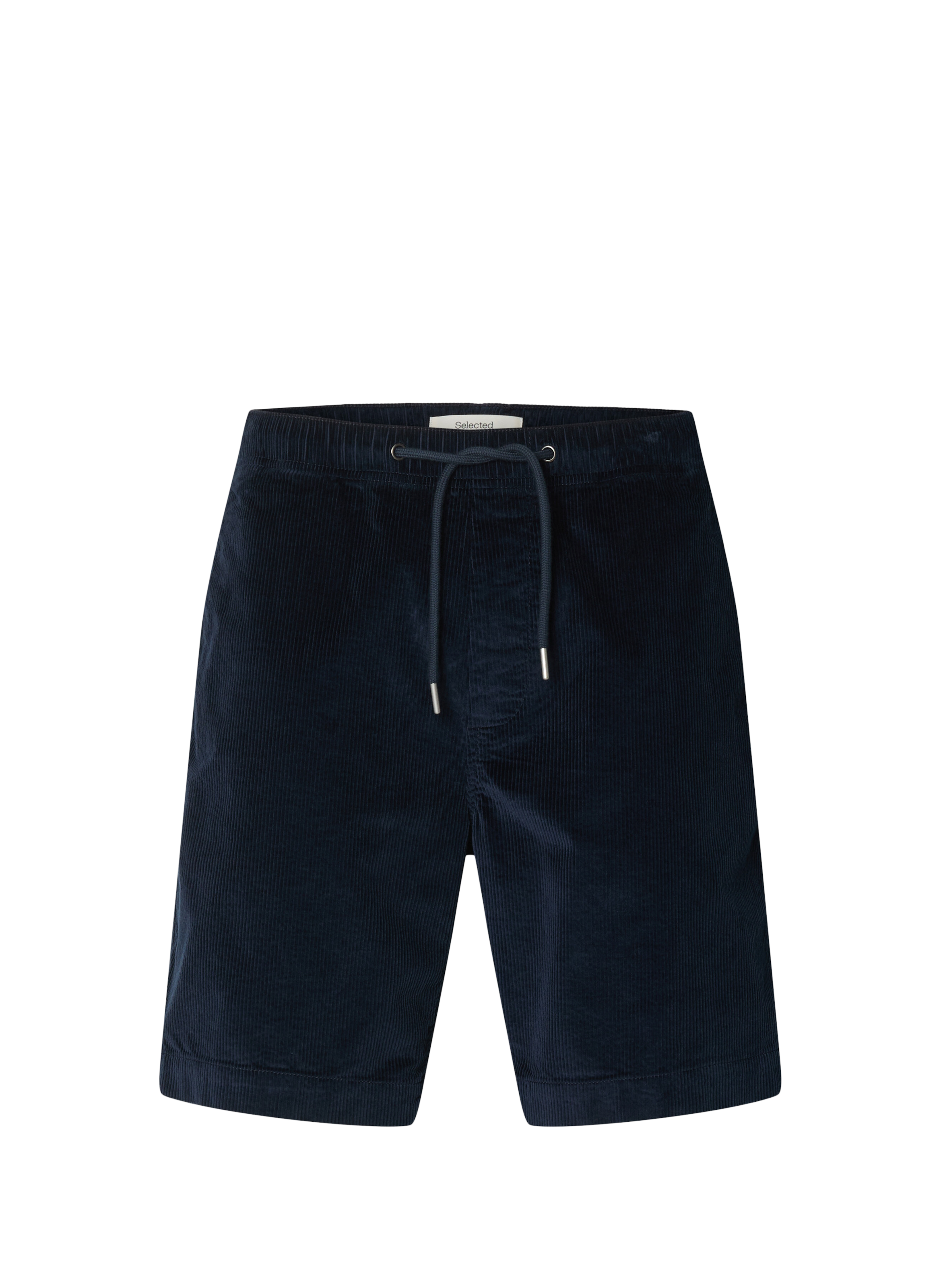 Short droit en coton mélangé SELECTED Bleu