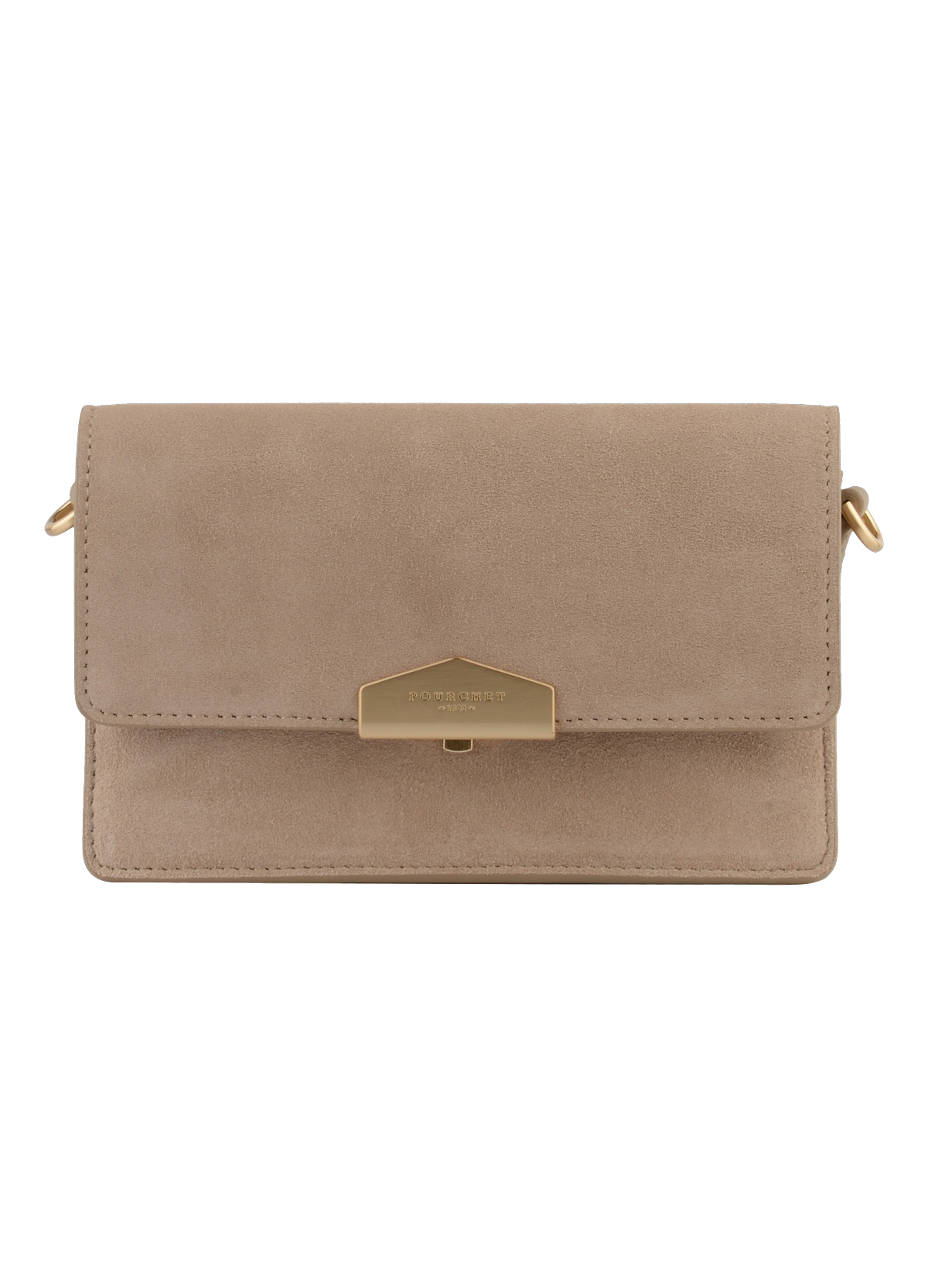 Anjou daim | porté épaule pm POURCHET Gris