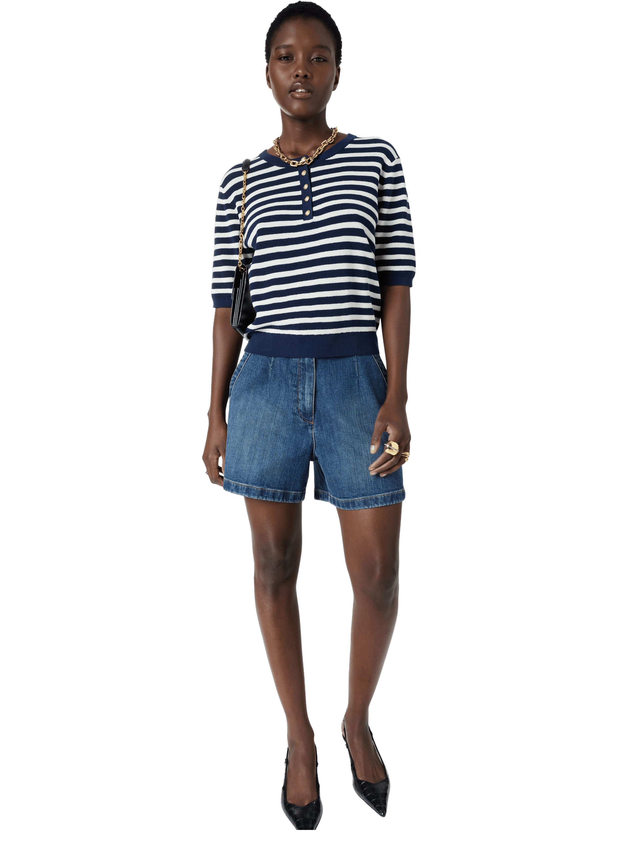 Pull marin à manches courtes - laina GERARD DAREL Bleu