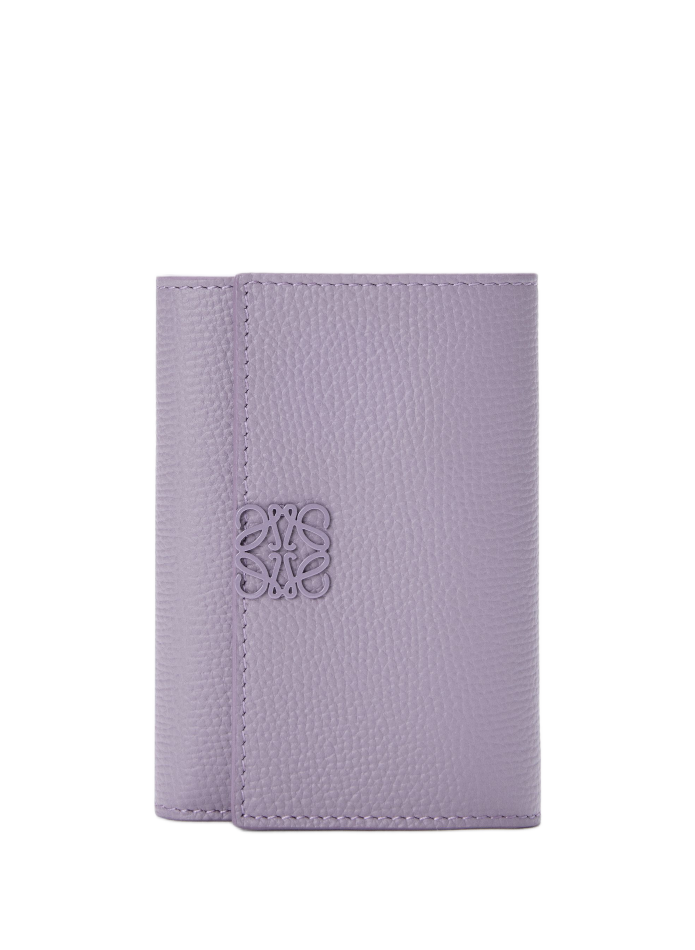 Petit portefeuille vertical Anagram en cuir de veau grainé LOEWE Violet