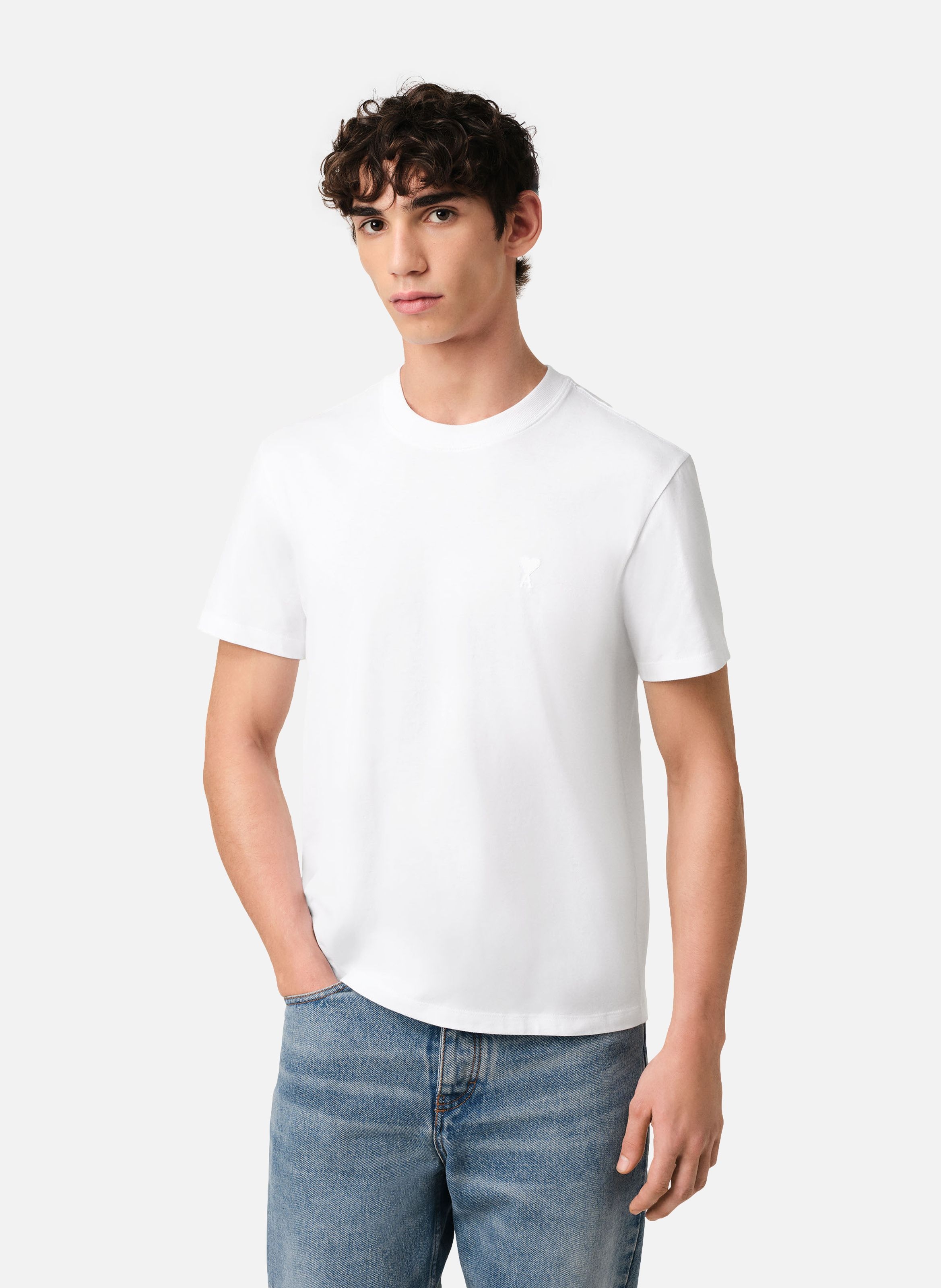 T-shirt Ami de Coeur unisexe AMI PARIS Blanc