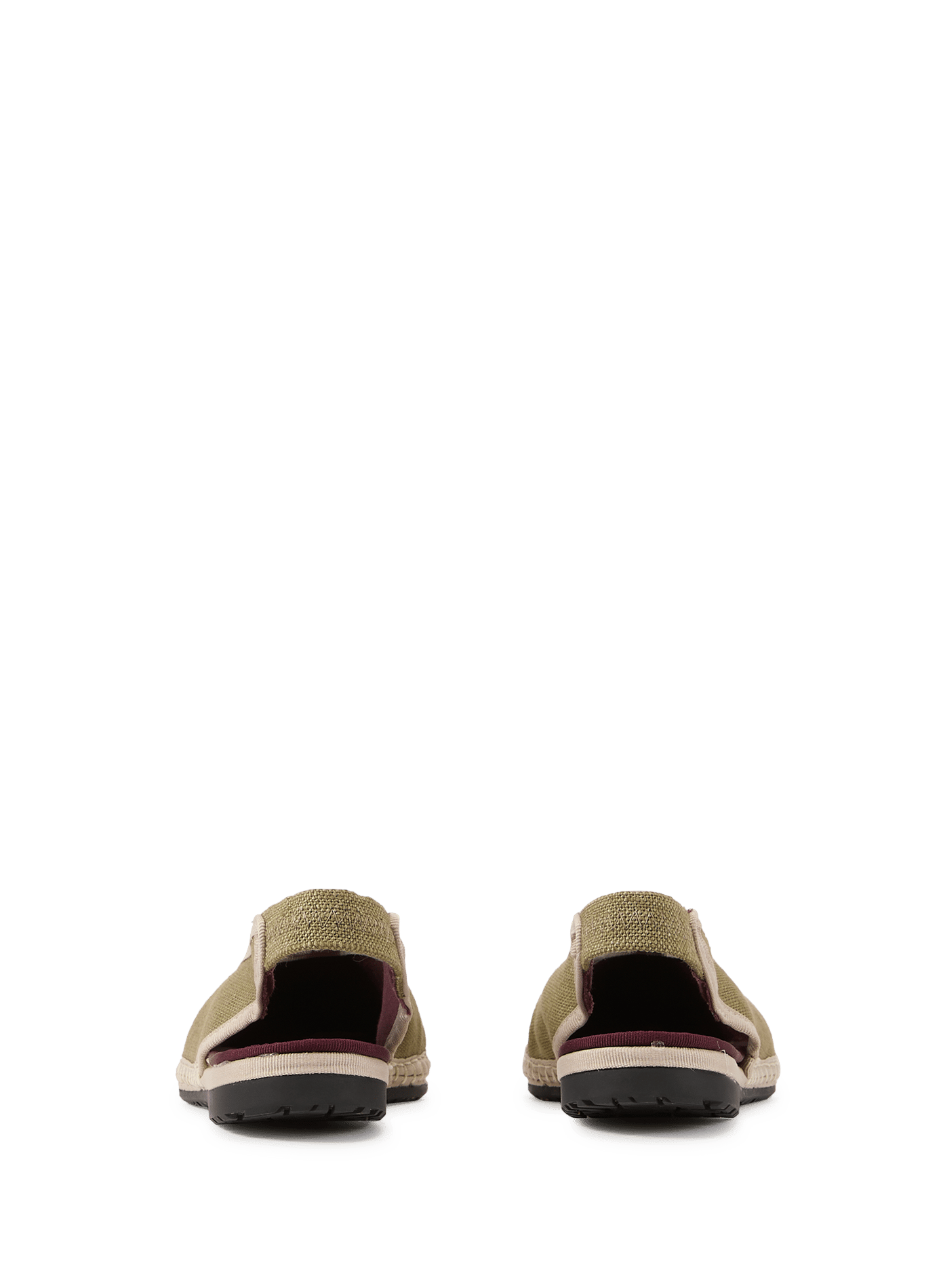 Sling-back Narnia en lin FLABELUS Green