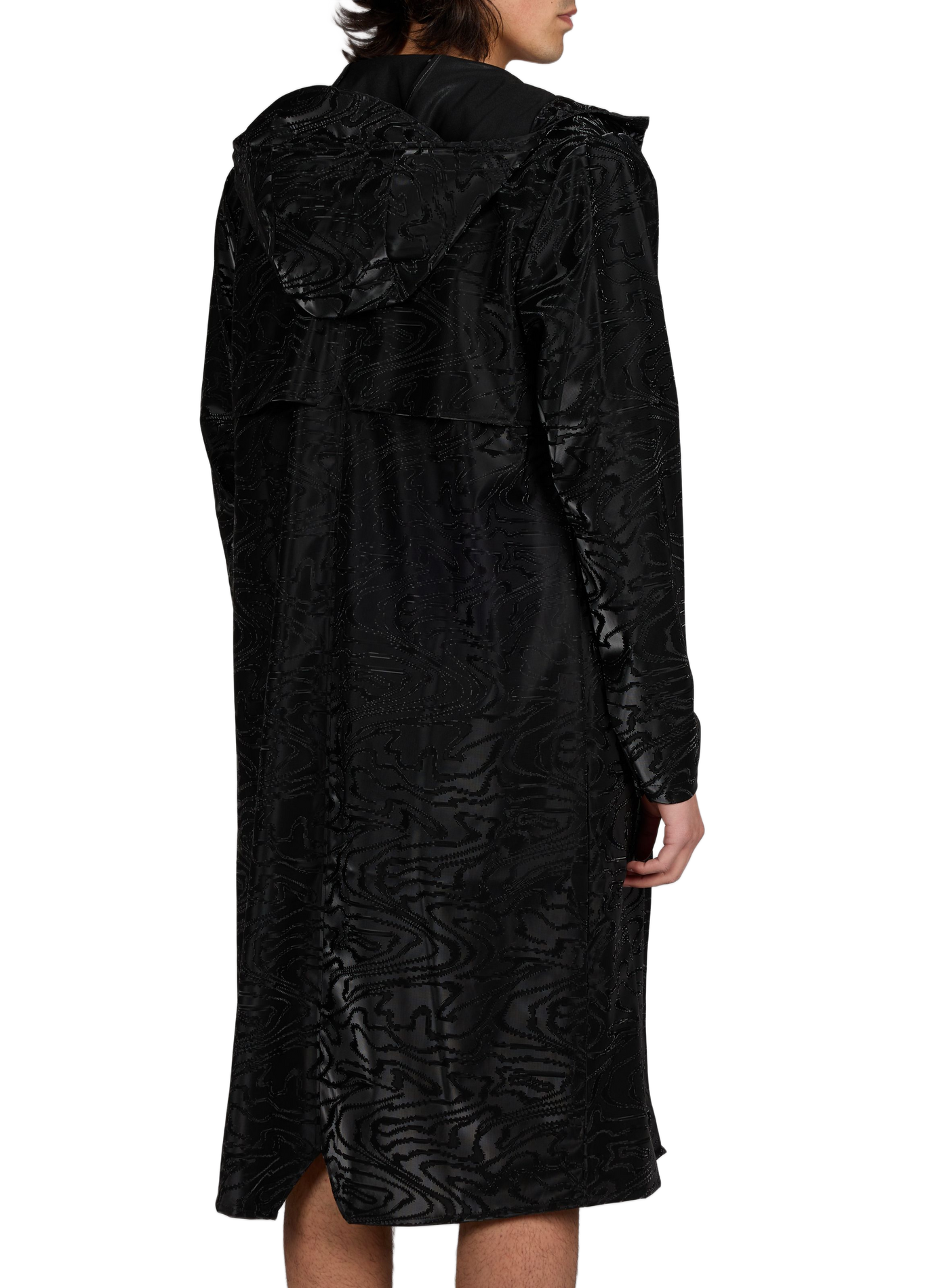 Parka graphique à capuche RAINS Noir