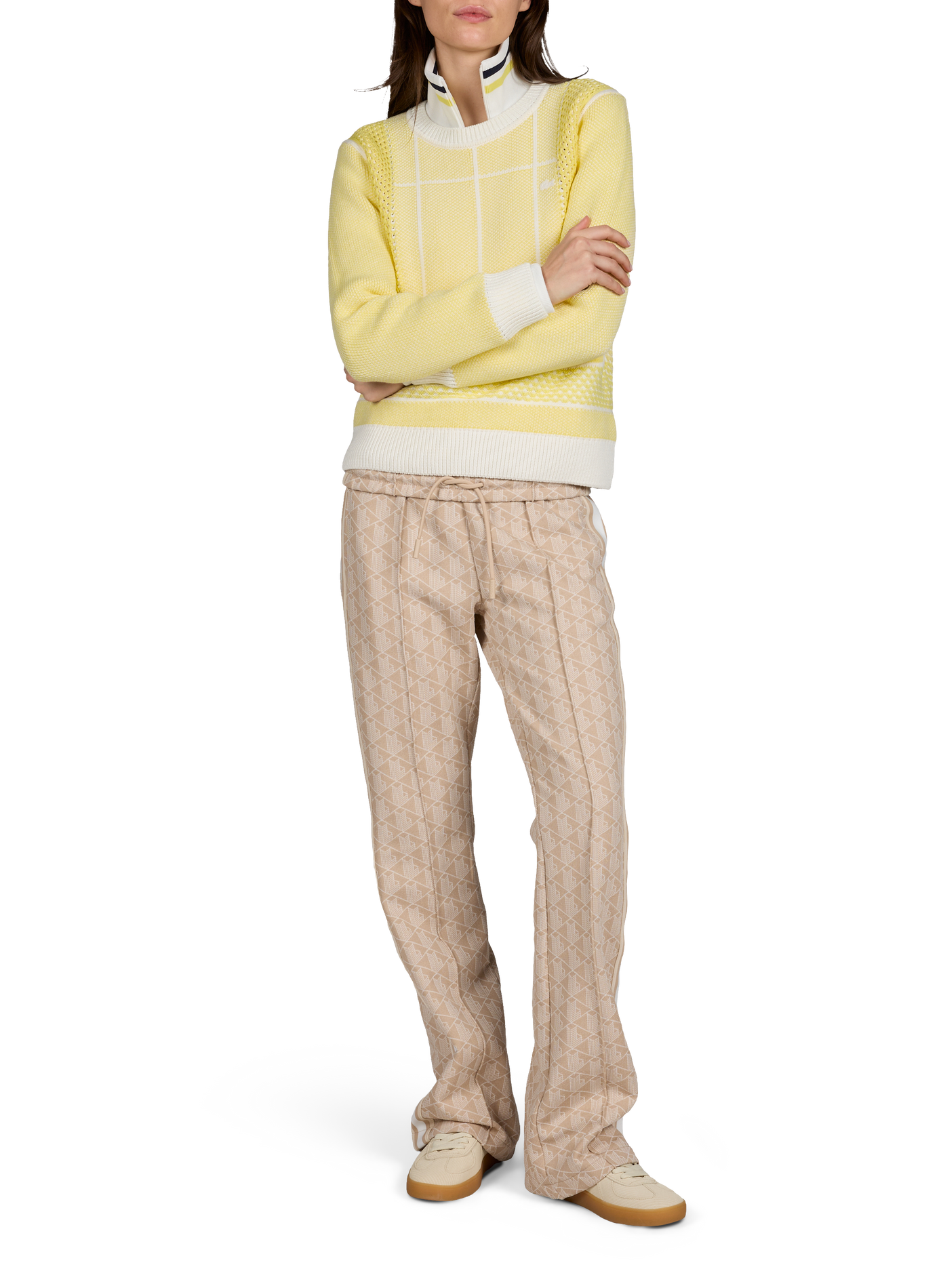 Straight pants with monogram LACOSTE Multicolour