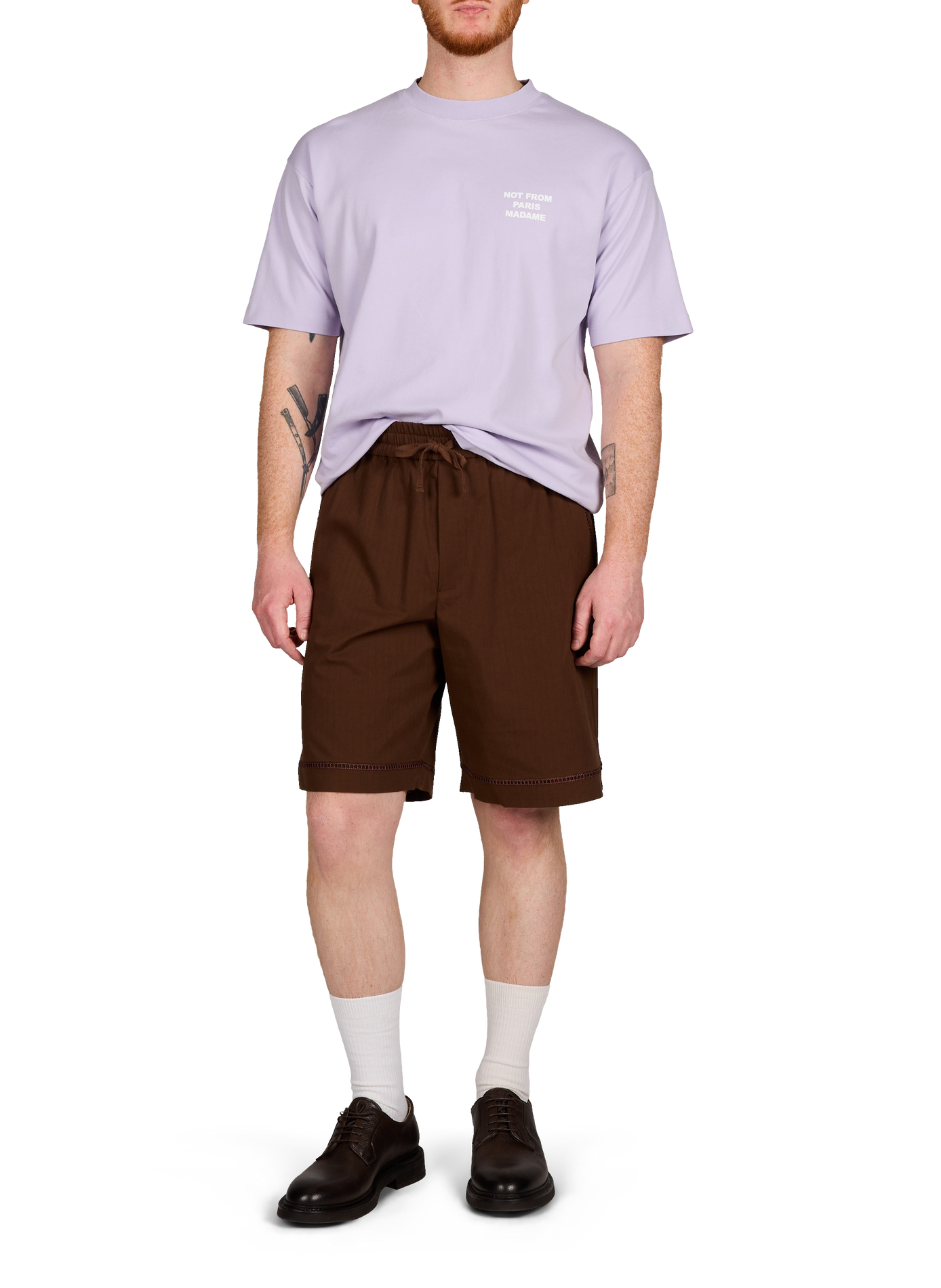 Classic Cotton T-Shirt DROLE DE MONSIEUR Purple