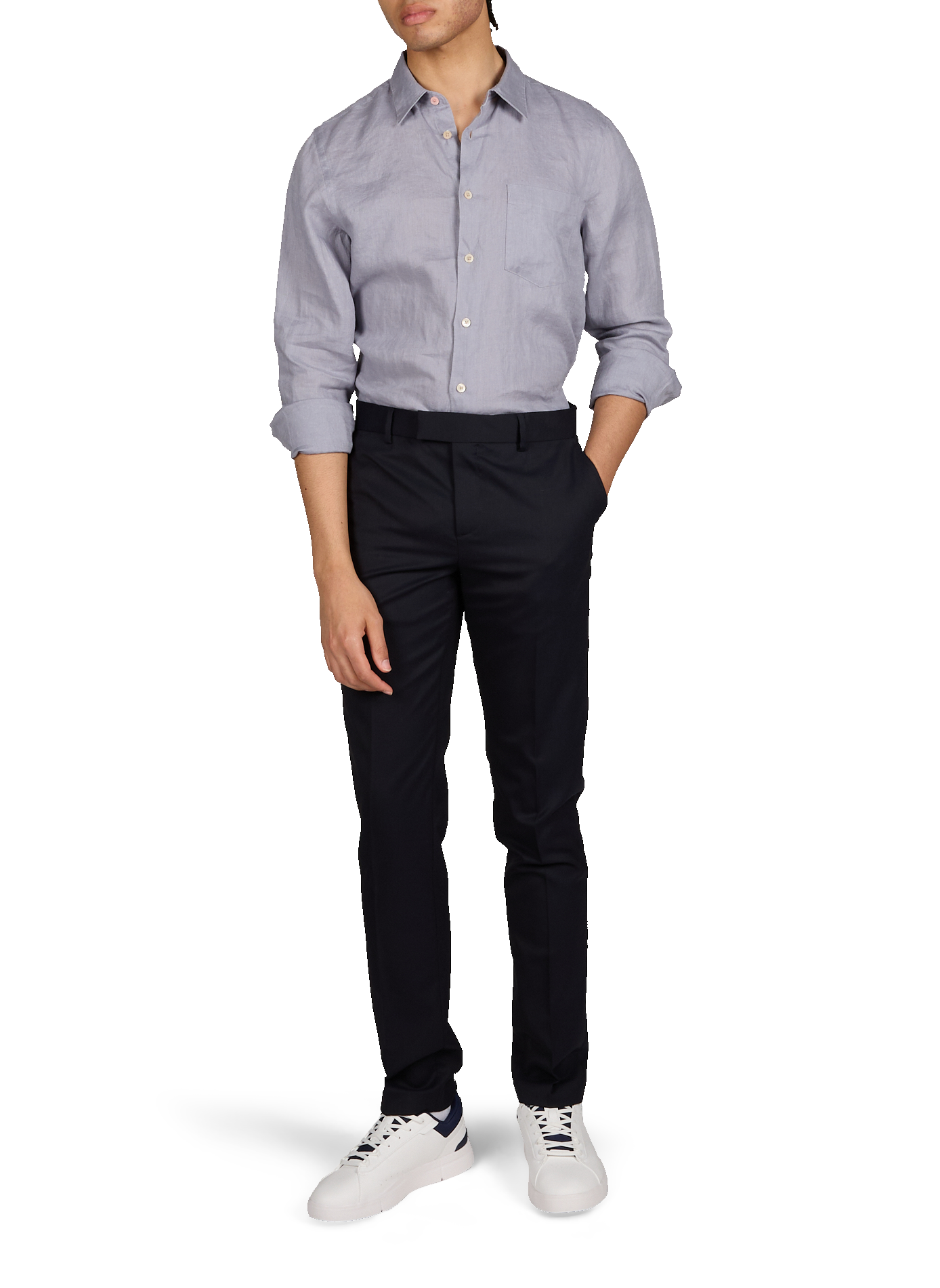 Chemise droite en lin EDEN PARK Jaune