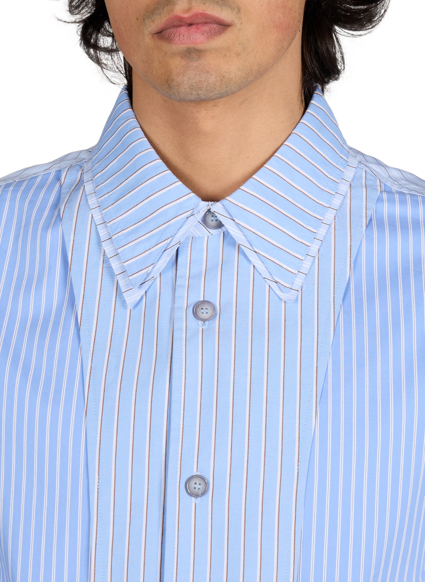 Straight striped cotton shirt ANDERSSON BELL Blue