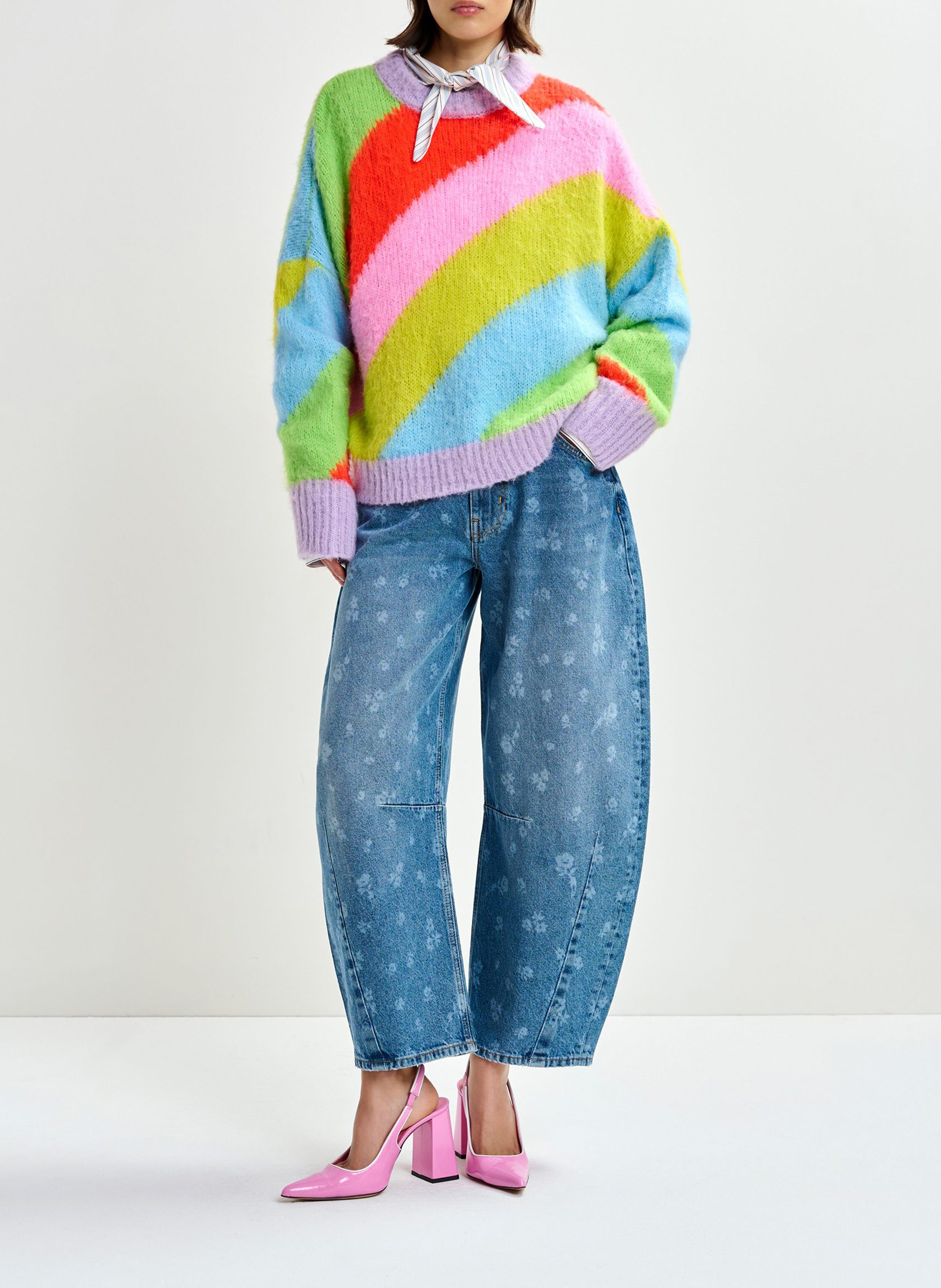 Chemise oversize à col rallongé unie jomato ESSENTIEL ANTWERP Blanc