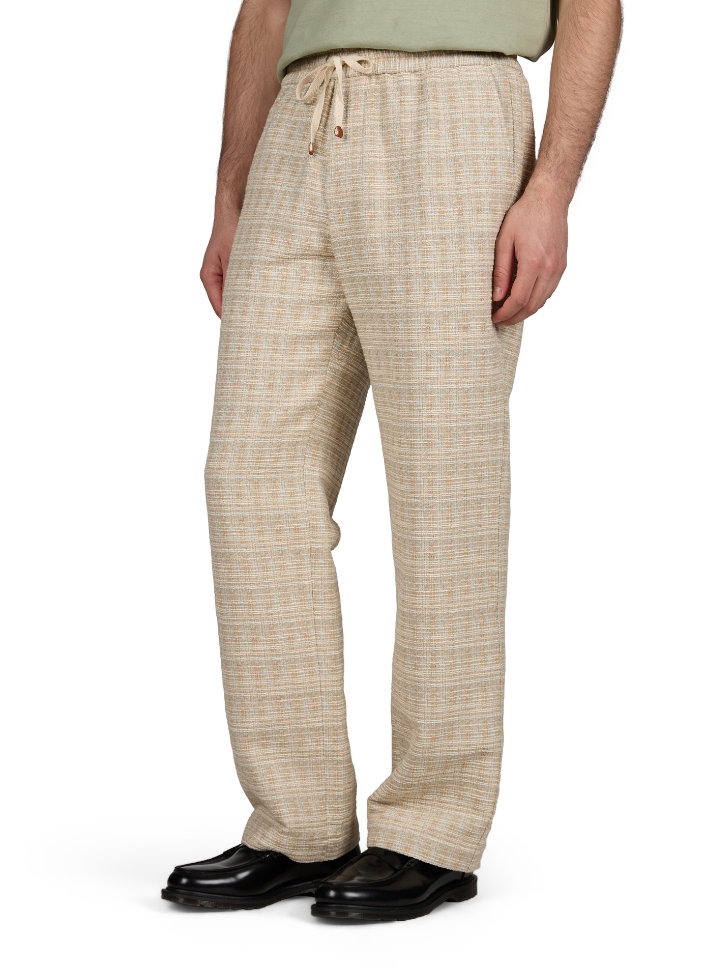 Textured cotton trousers DROLE DE MONSIEUR Beige