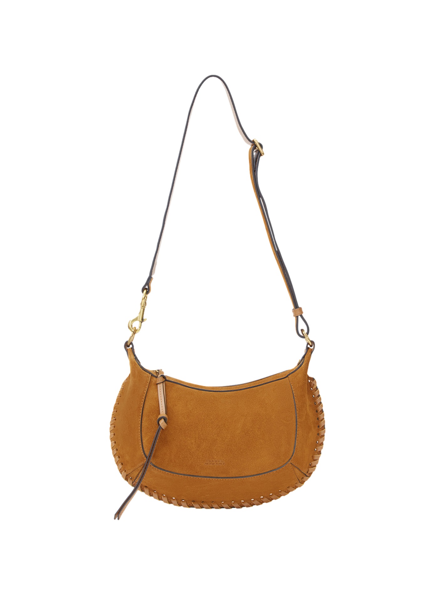 Oskan Moon handbag in braided suede calf leather ISABEL MARANT Brown