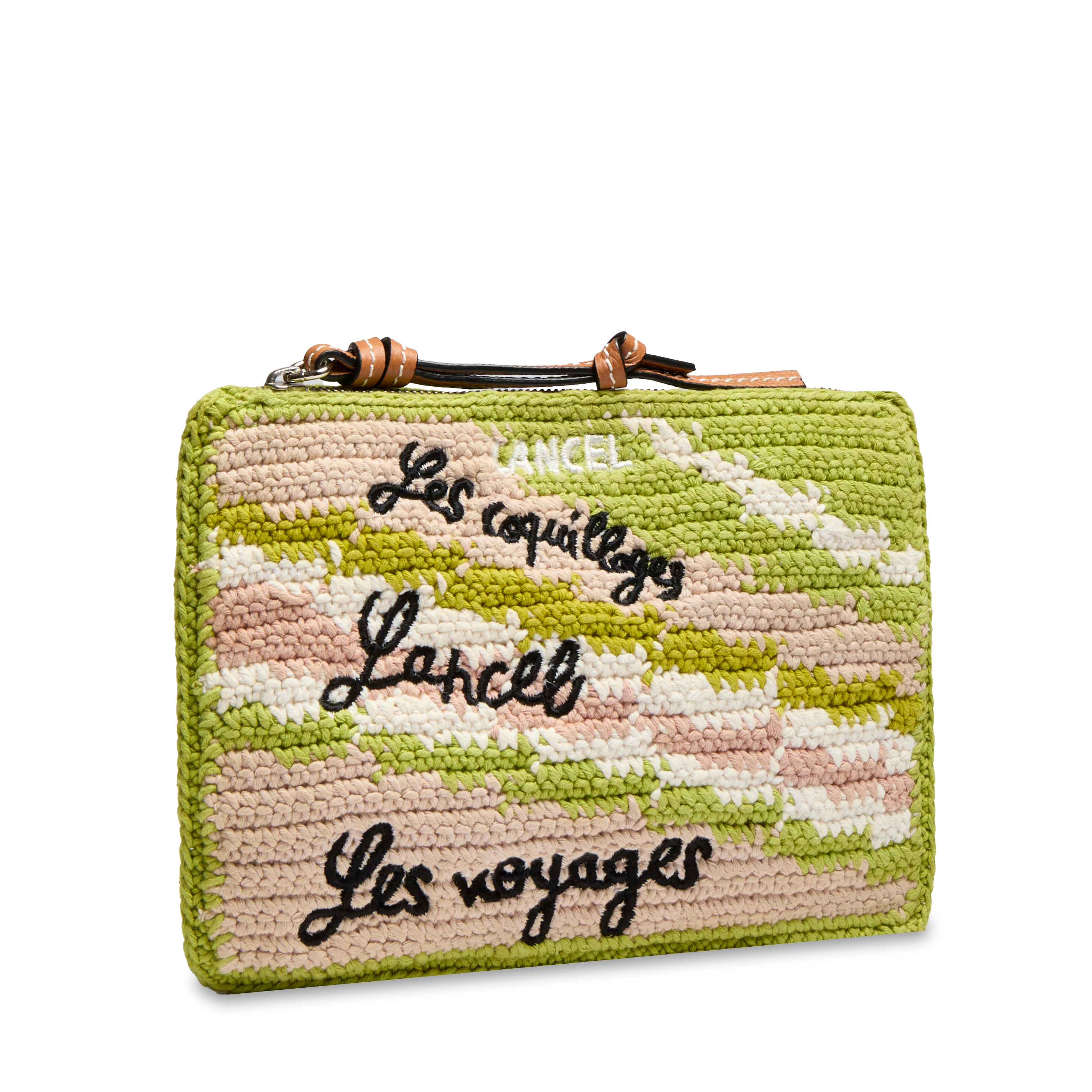 Zipped pouch summer mania small by lancel in cotton Yellow