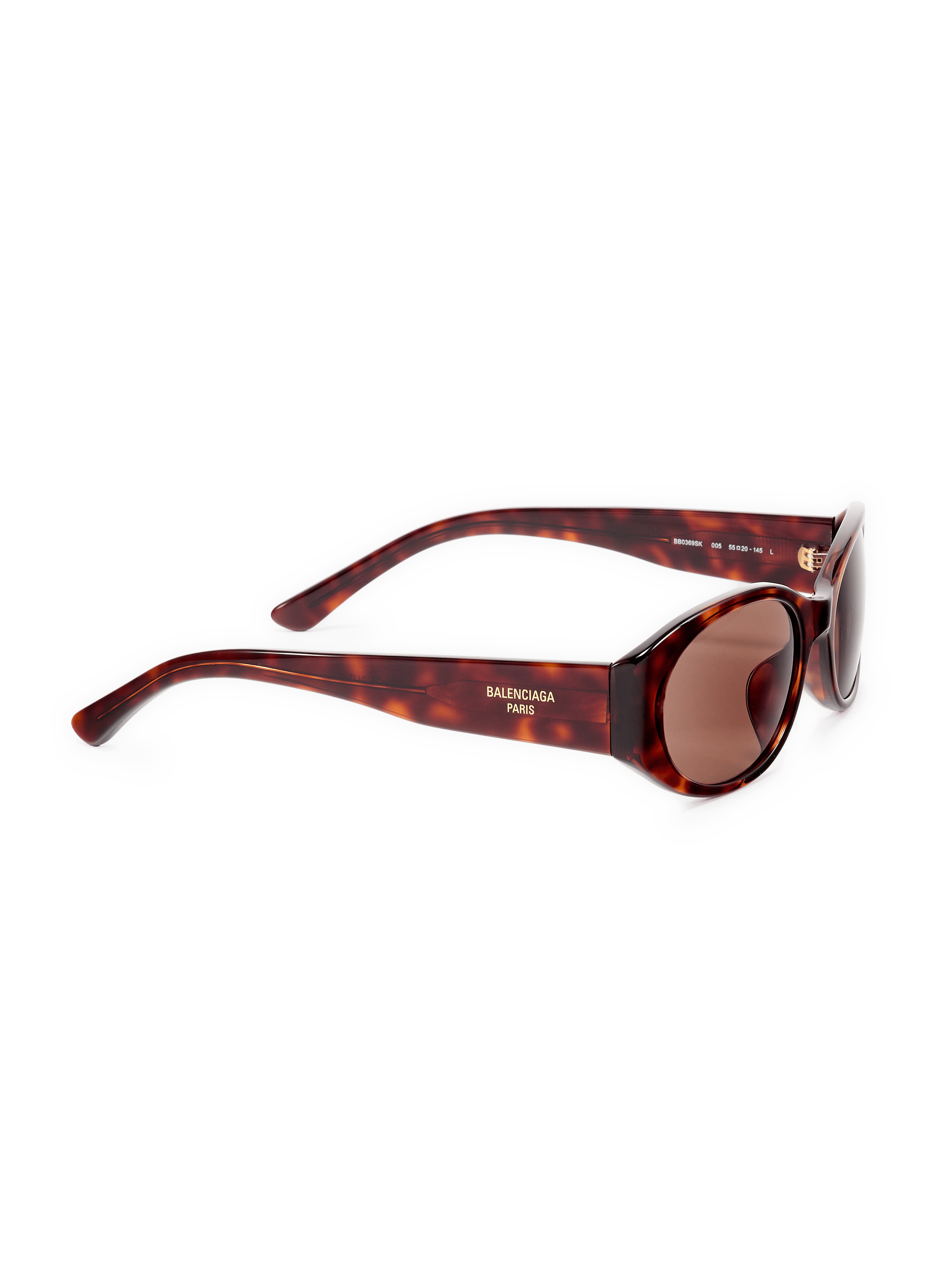 Oval acetate sunglasses BALENCIAGA Brown
