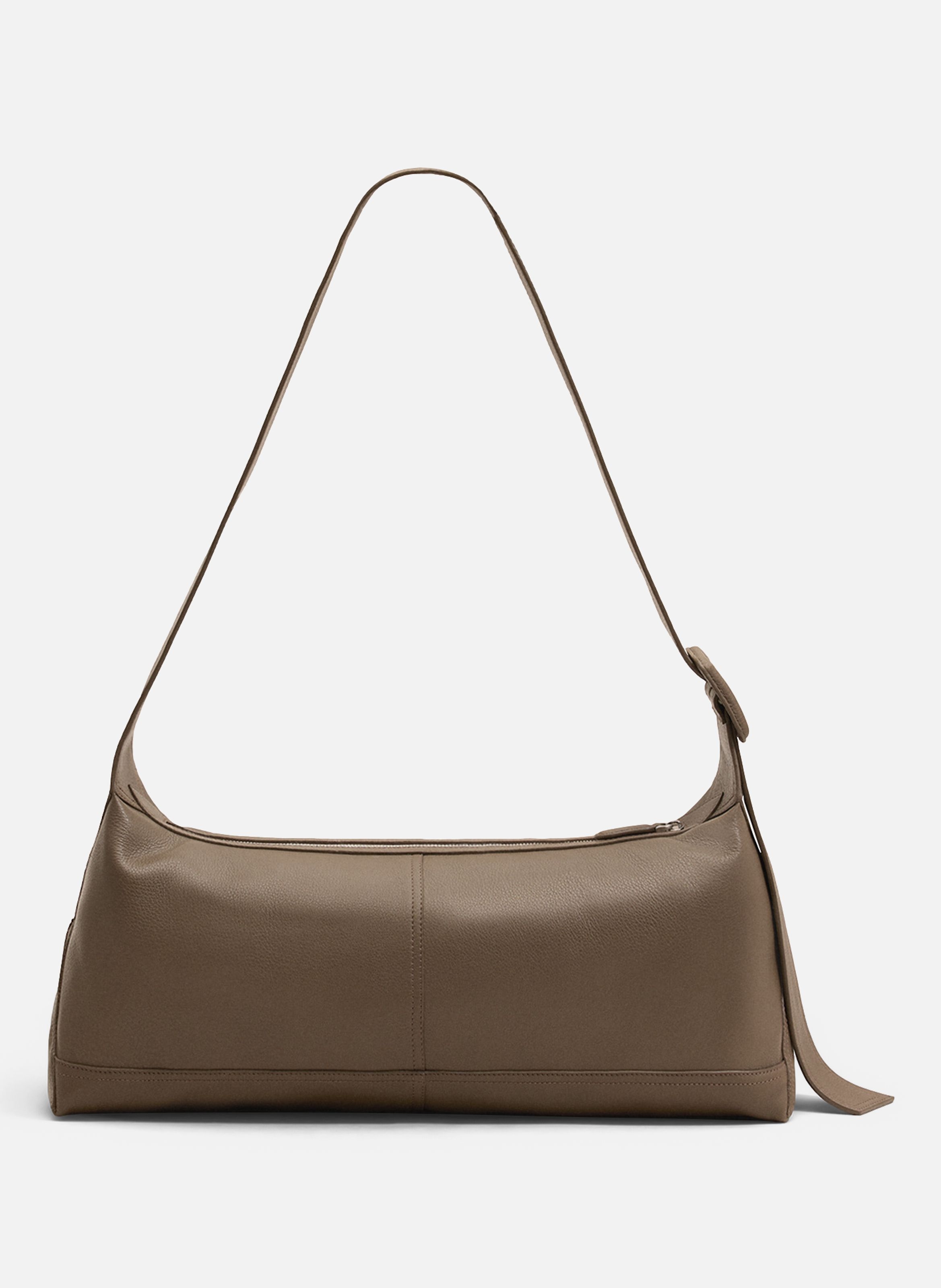 Petit sac crossbody etienne unisexe en cuir de taurillon AMI PARIS Marron