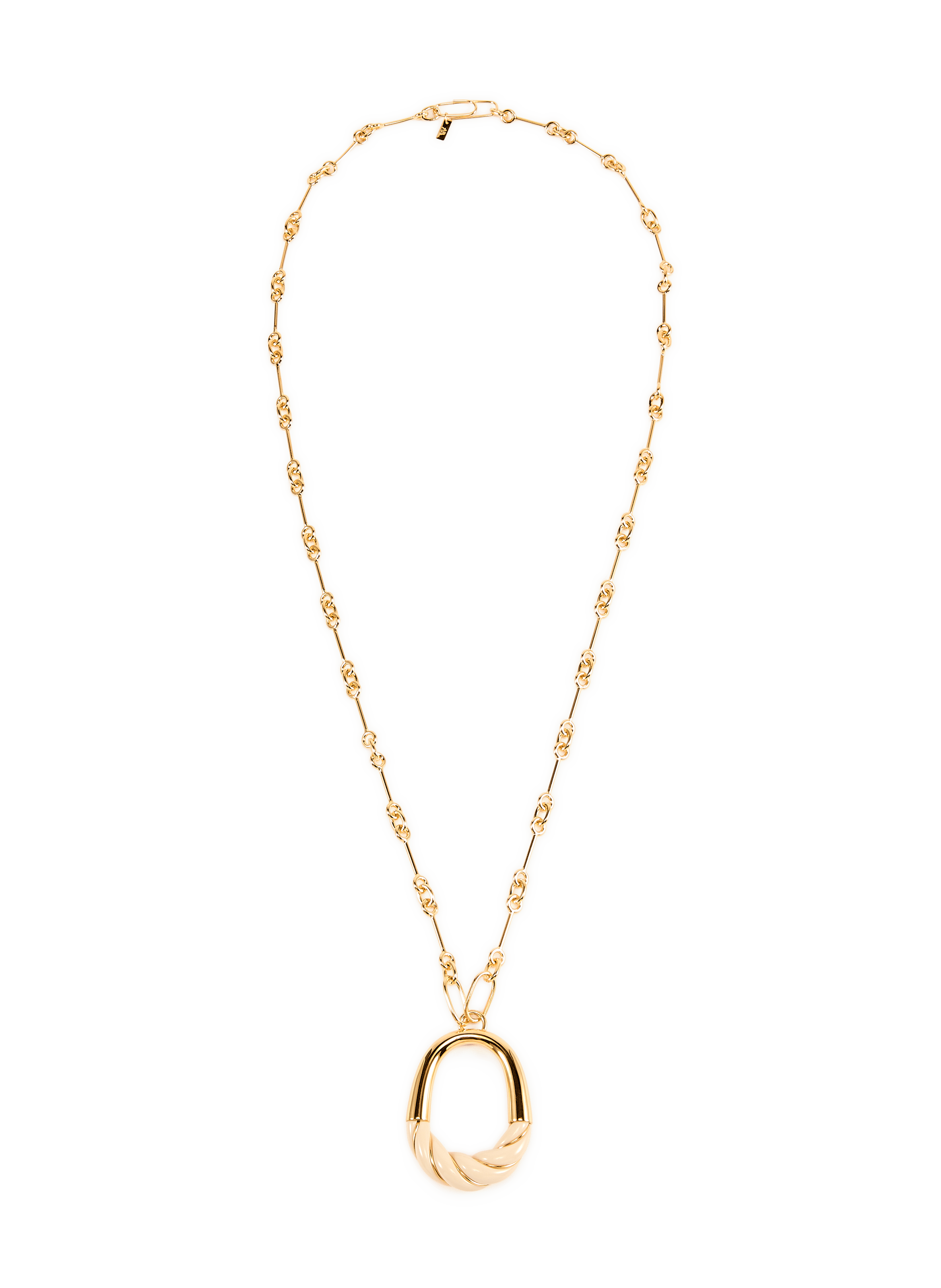 Collier Diana en laiton et plaqué or AURELIE BIDERMANN Beige