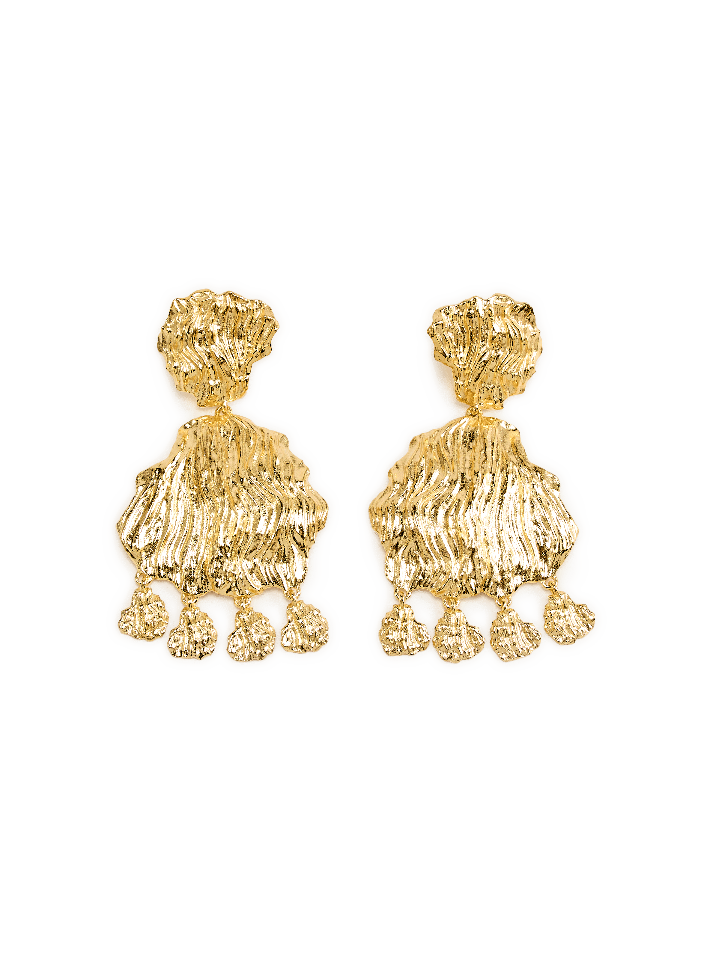 Flat petal earrings JOANNA LAURA CONSTANTINE Golden
