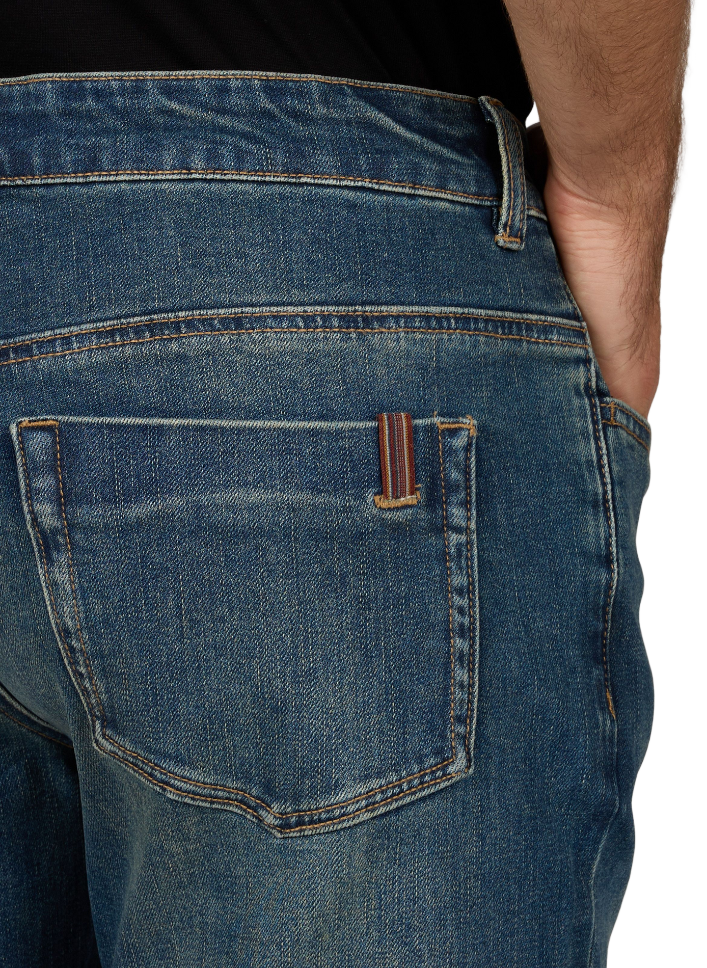 Slim washed denim jeans in mixed cotton NOTIFY Blue