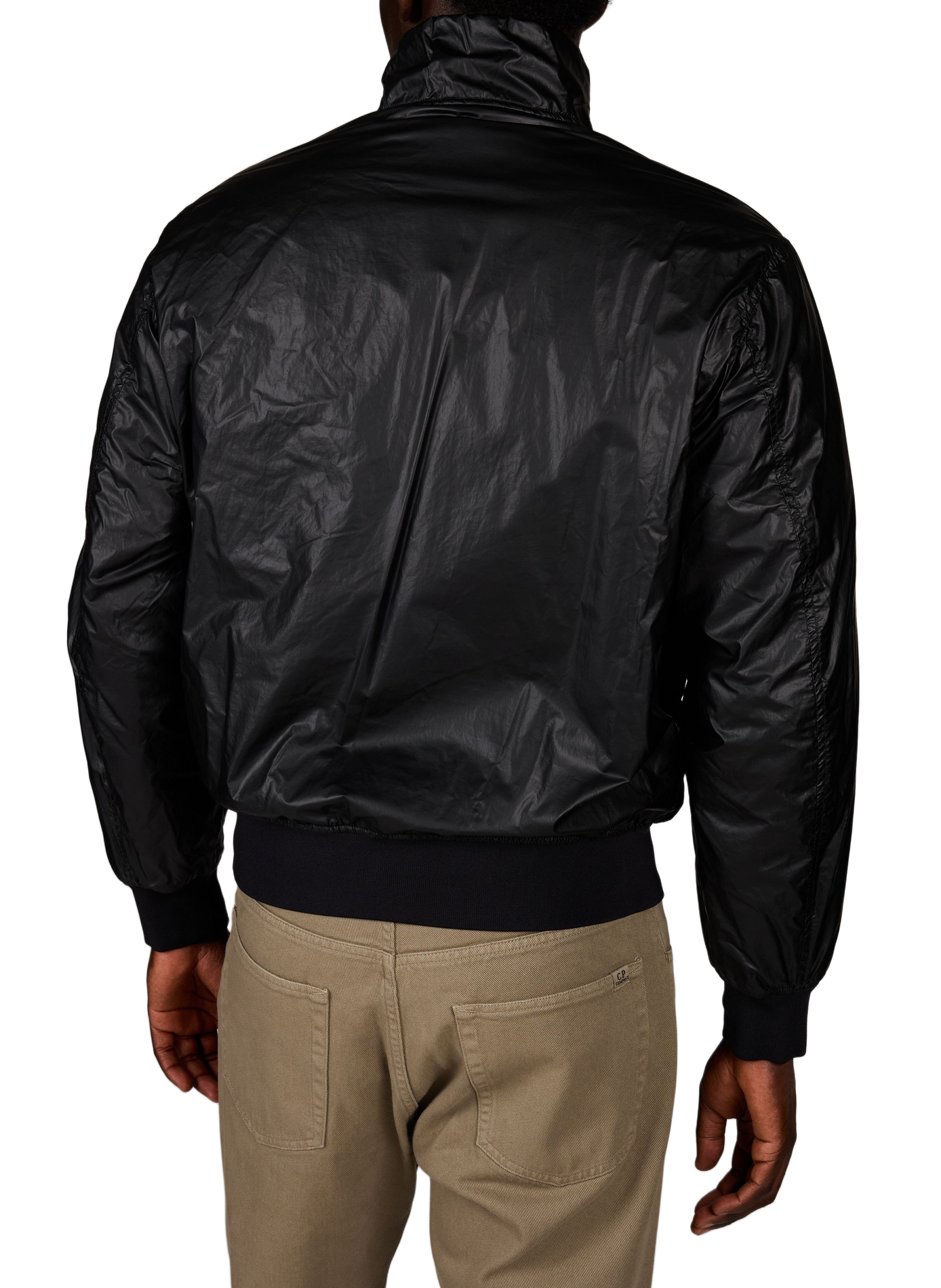 Veste à col montant texturée CP COMPANY Noir