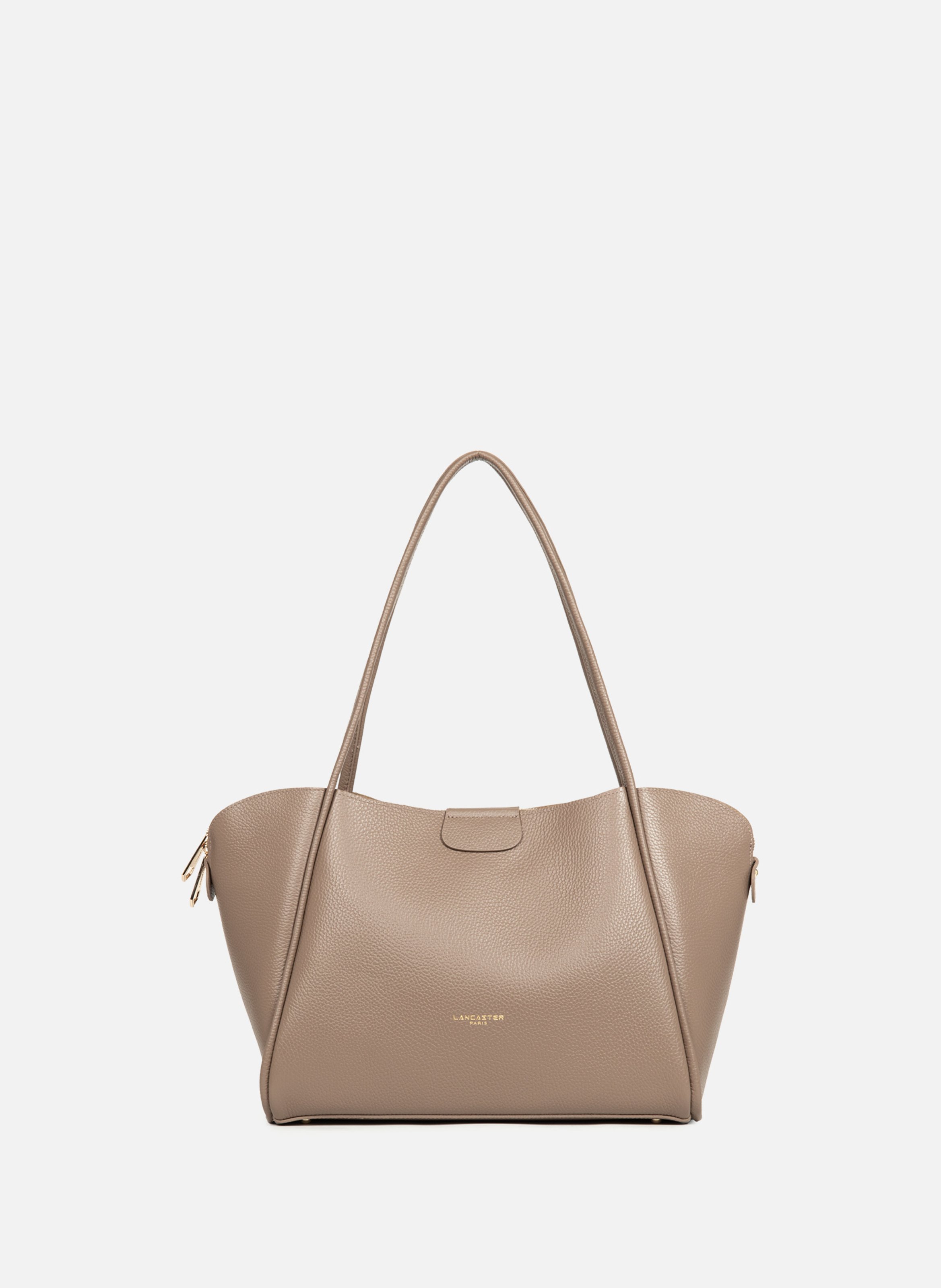 Très grand sac cabas épaule - ida double  Taupe - in - or