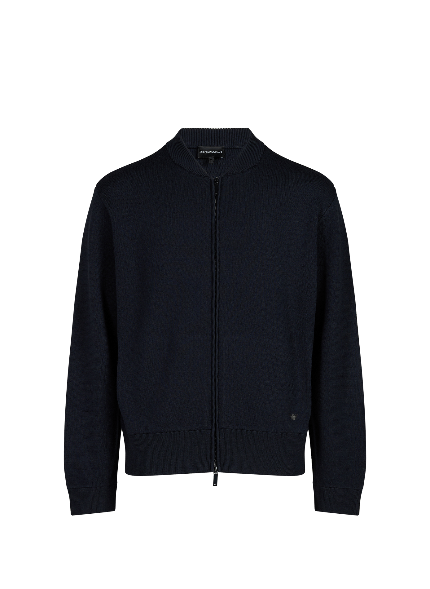 Wool zip sweatshirt EMPORIO ARMANI Blue