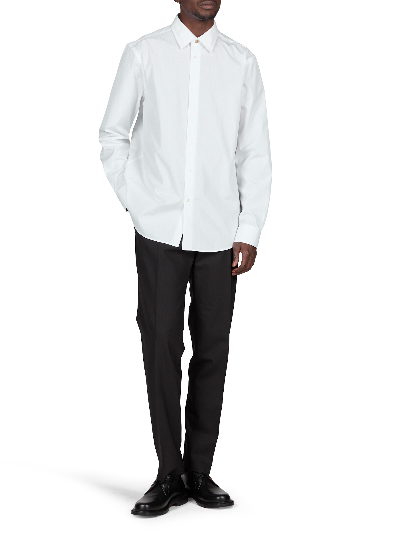 Solid wool-blend pants | Black PIERRE CARDIN Men