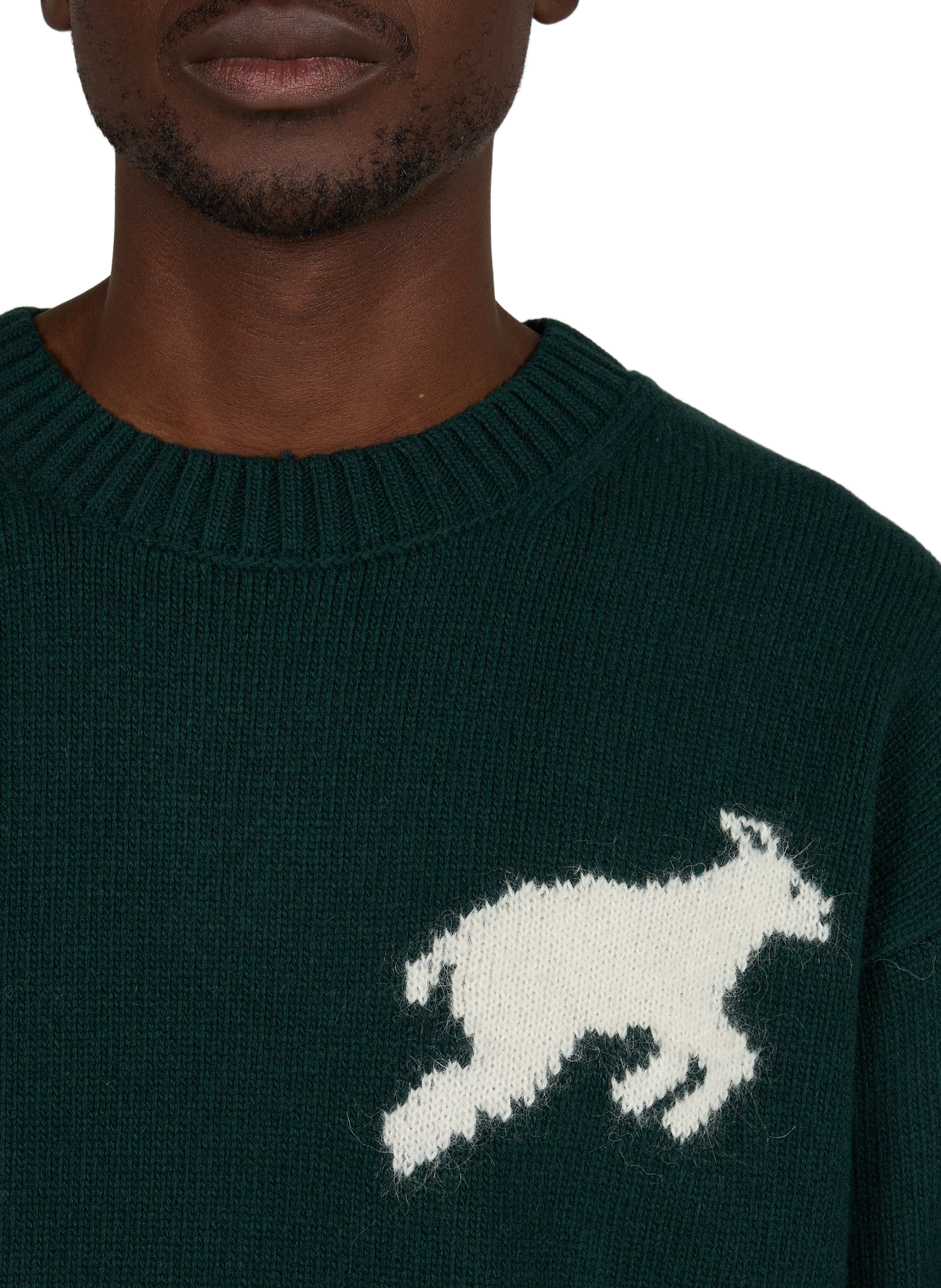 Straight round-neck wool sweater THINKING MU Multicolour