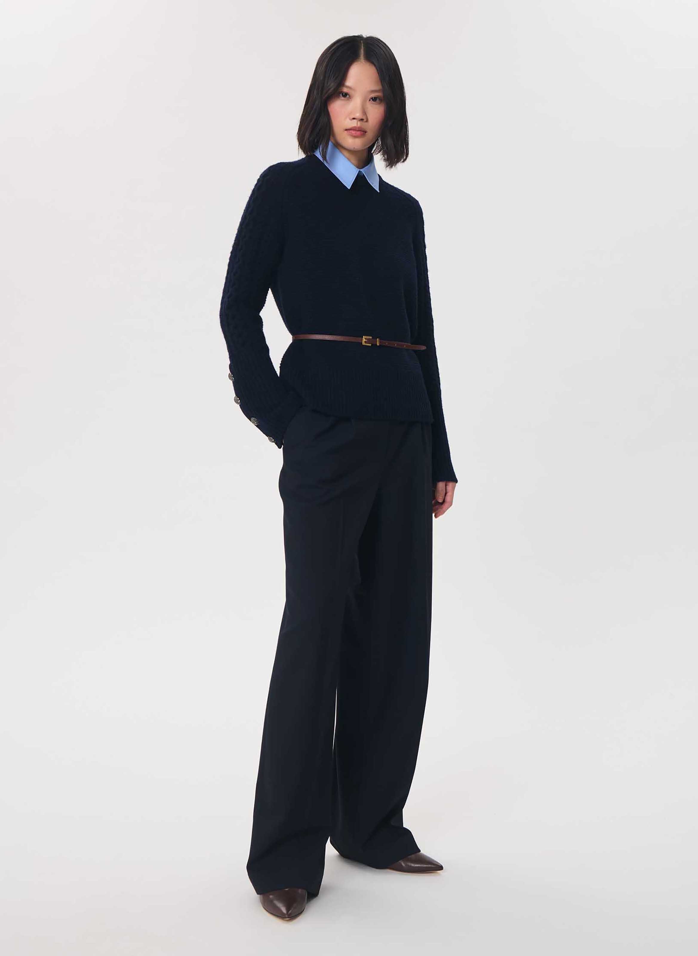 Pull pilou TARA JARMON Bleu