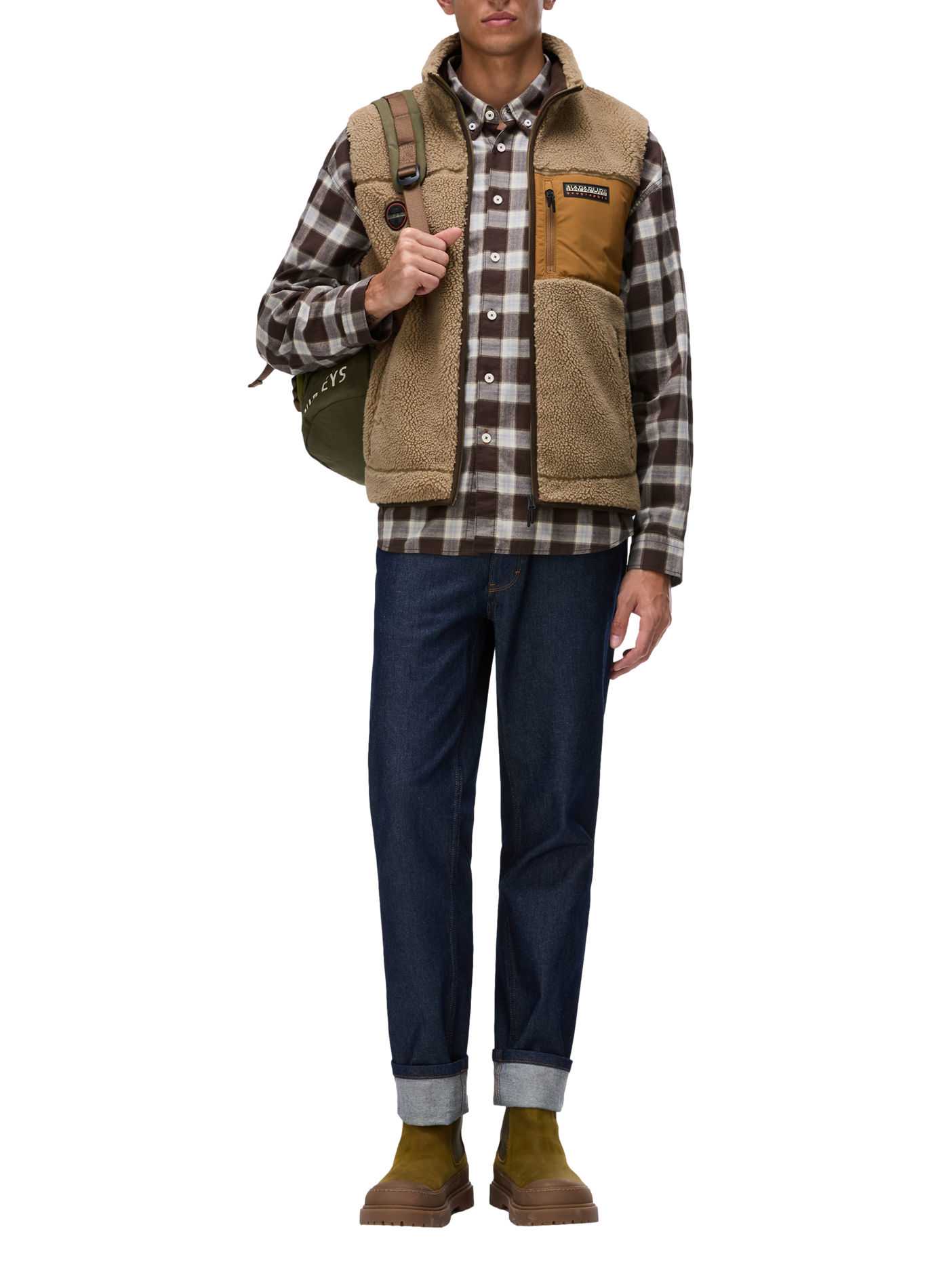 Zip-up sherpa vest NAPAPIJRI Multicolour