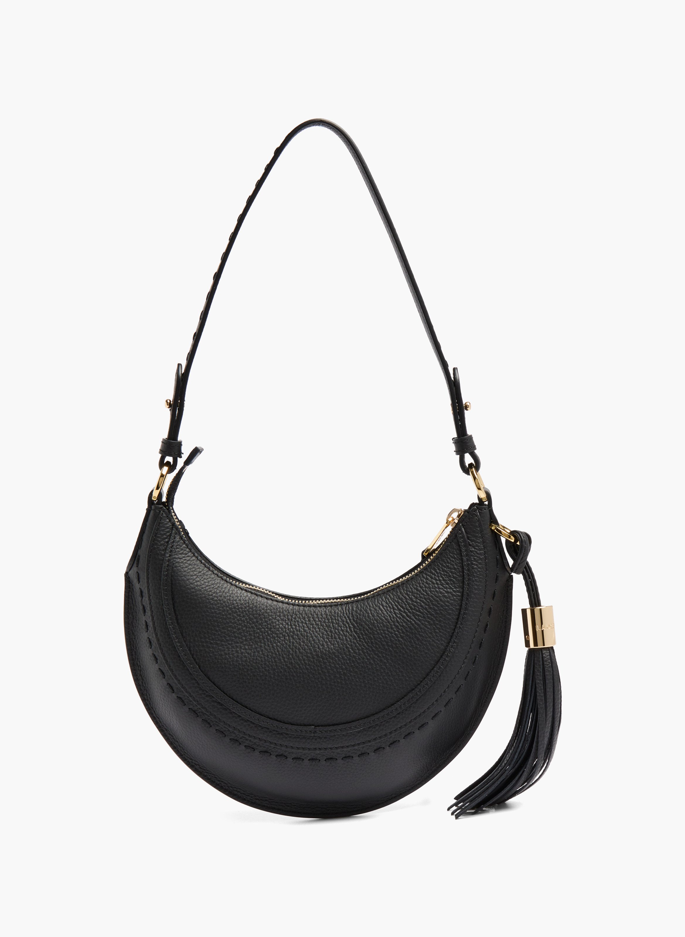 Sac hobo hoboheme de lancel en cuir de vachette graine LANCEL Noir