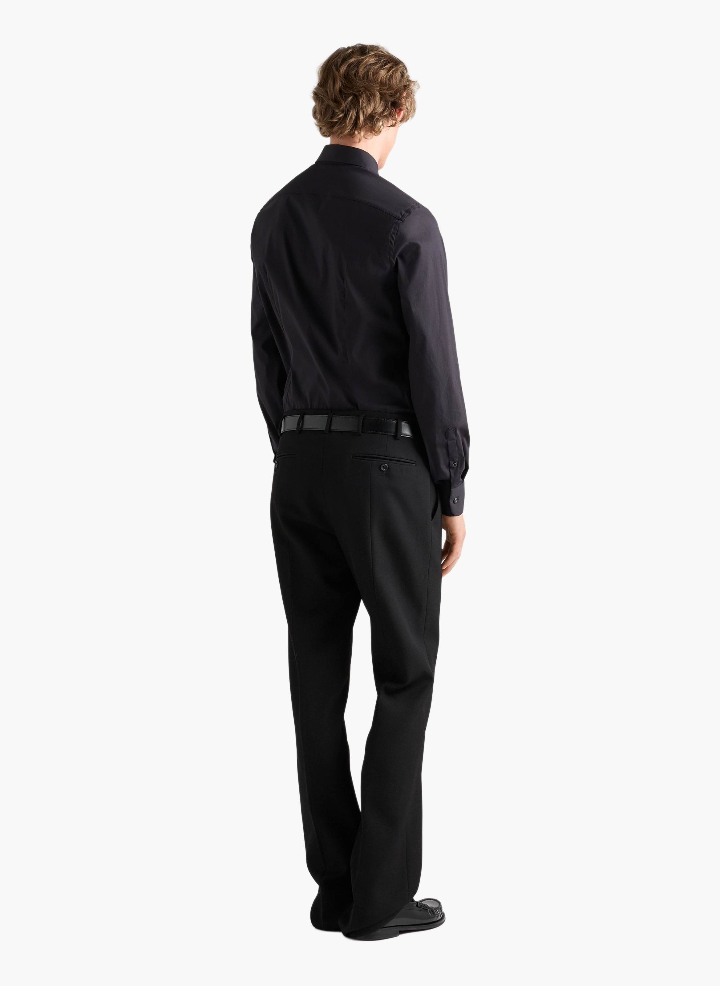 Chemise en coton stretch PRADA Noir