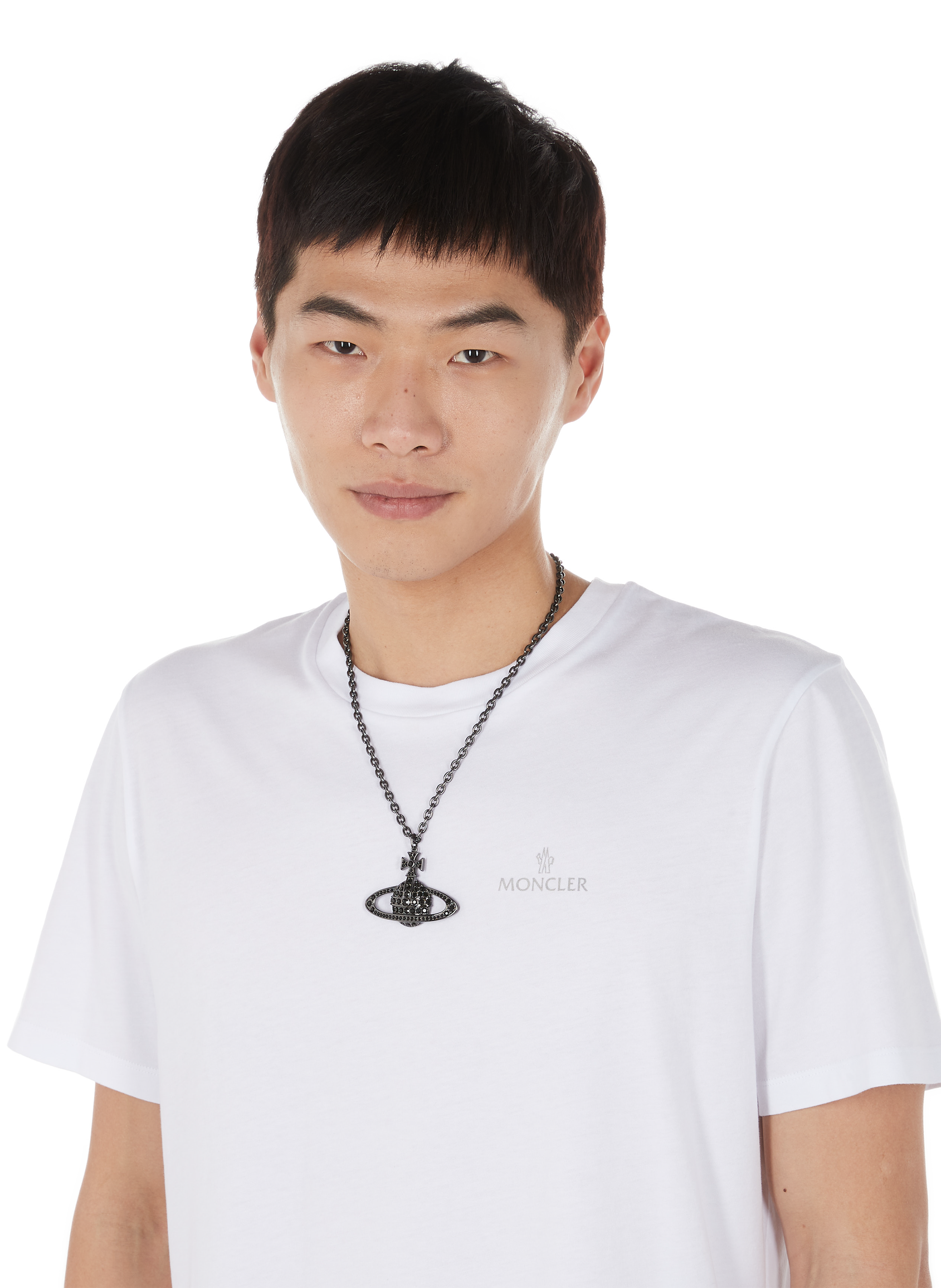 Pendentif Bas-Relief en laiton VIVIENNE WESTWOOD Noir