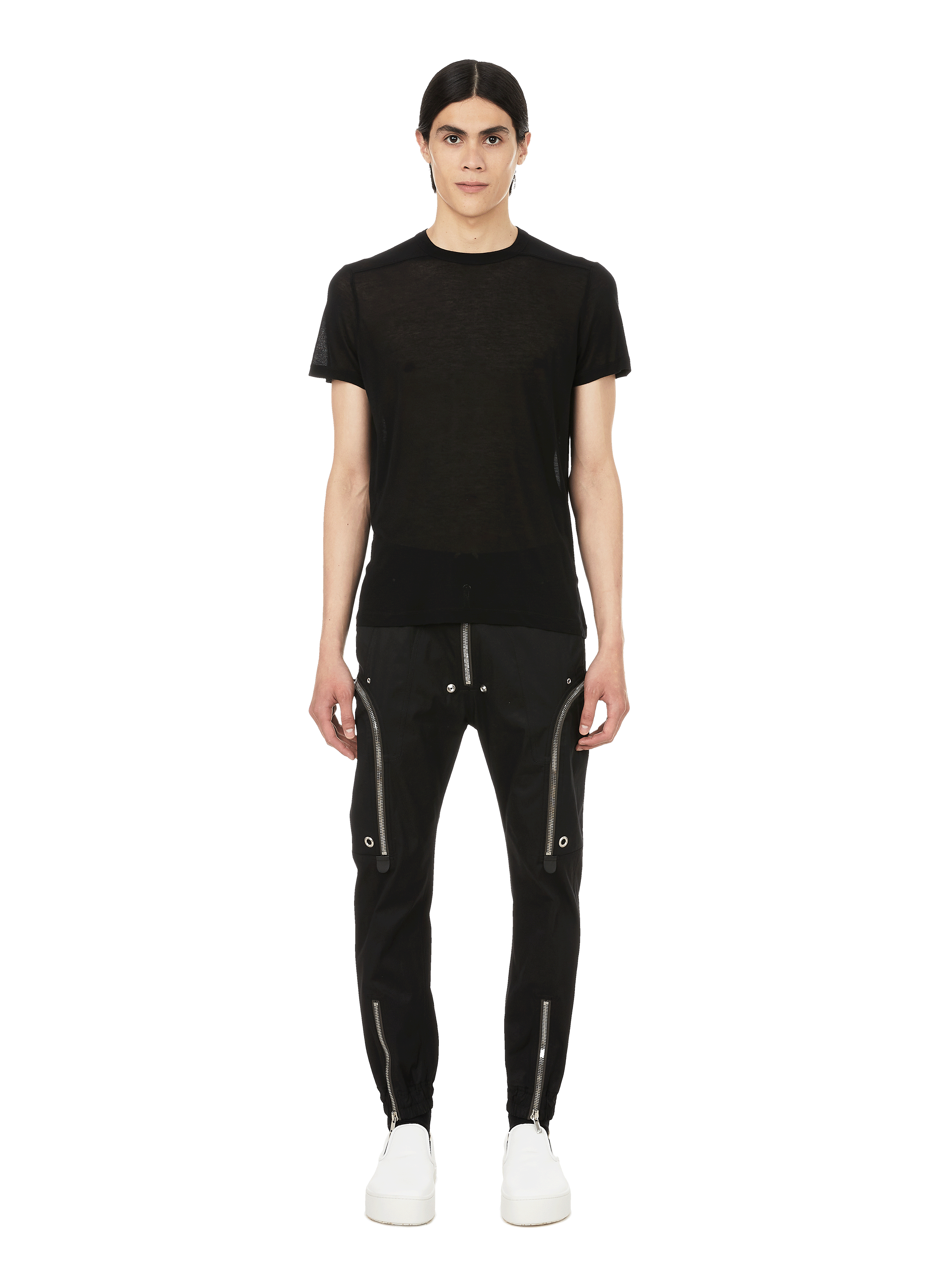 Viscose and silk-blend T-shirt RICK OWENS Black