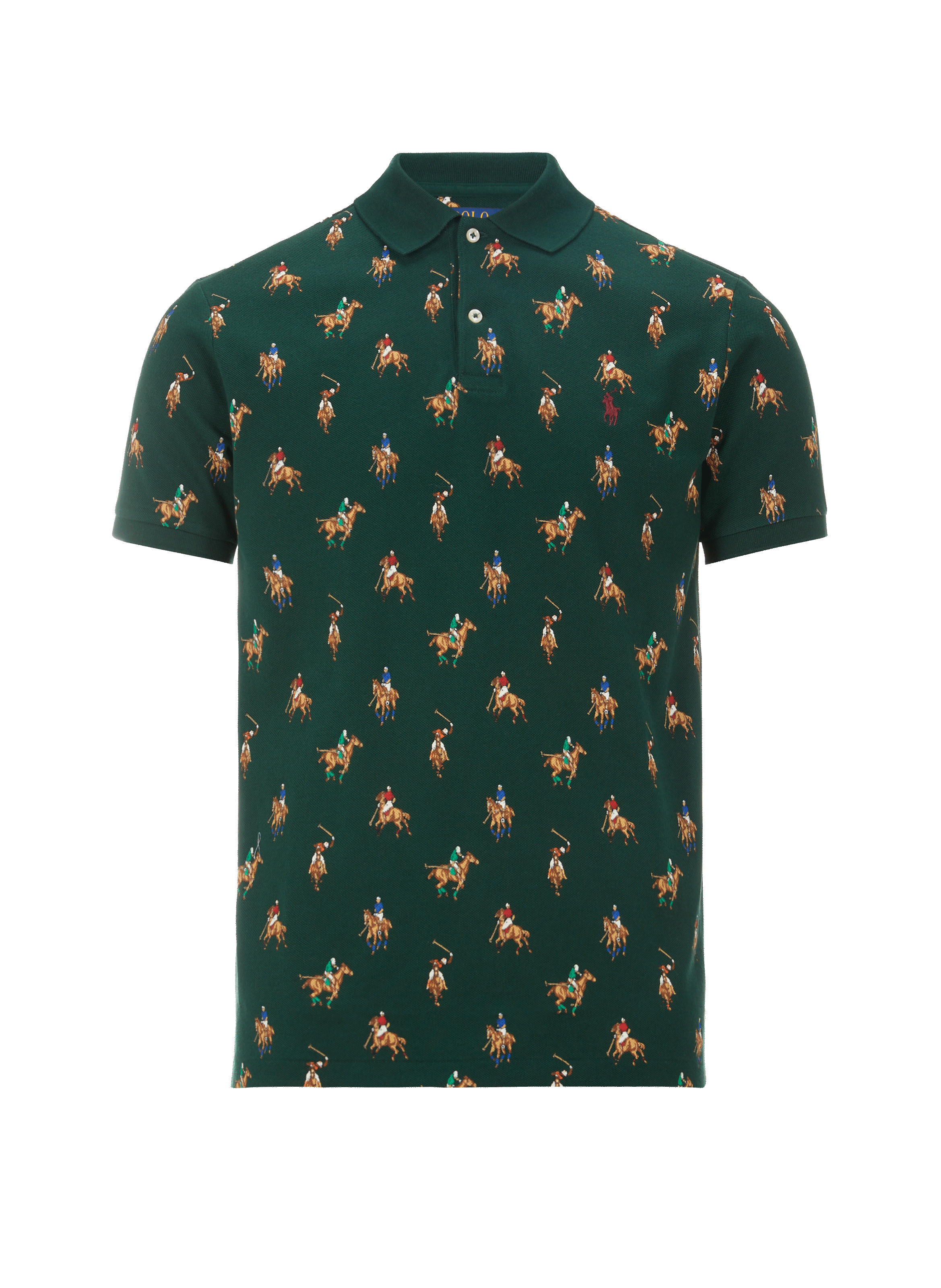 Polo slim logotypé en piqué de coton