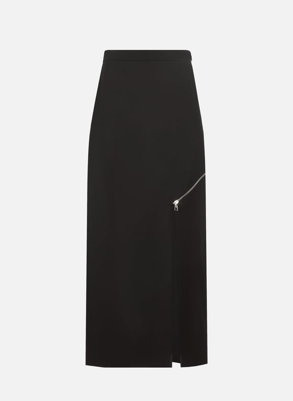 Jupe Crayon fendue zippée Noir by ALEXANDER MCQUEEN ALEXANDER MCQUEEN Jupe Crayon fendue zippée Noir