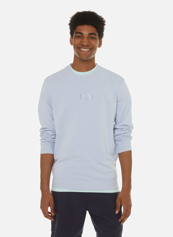 GUESS Sweatshirt à logo Bleu
