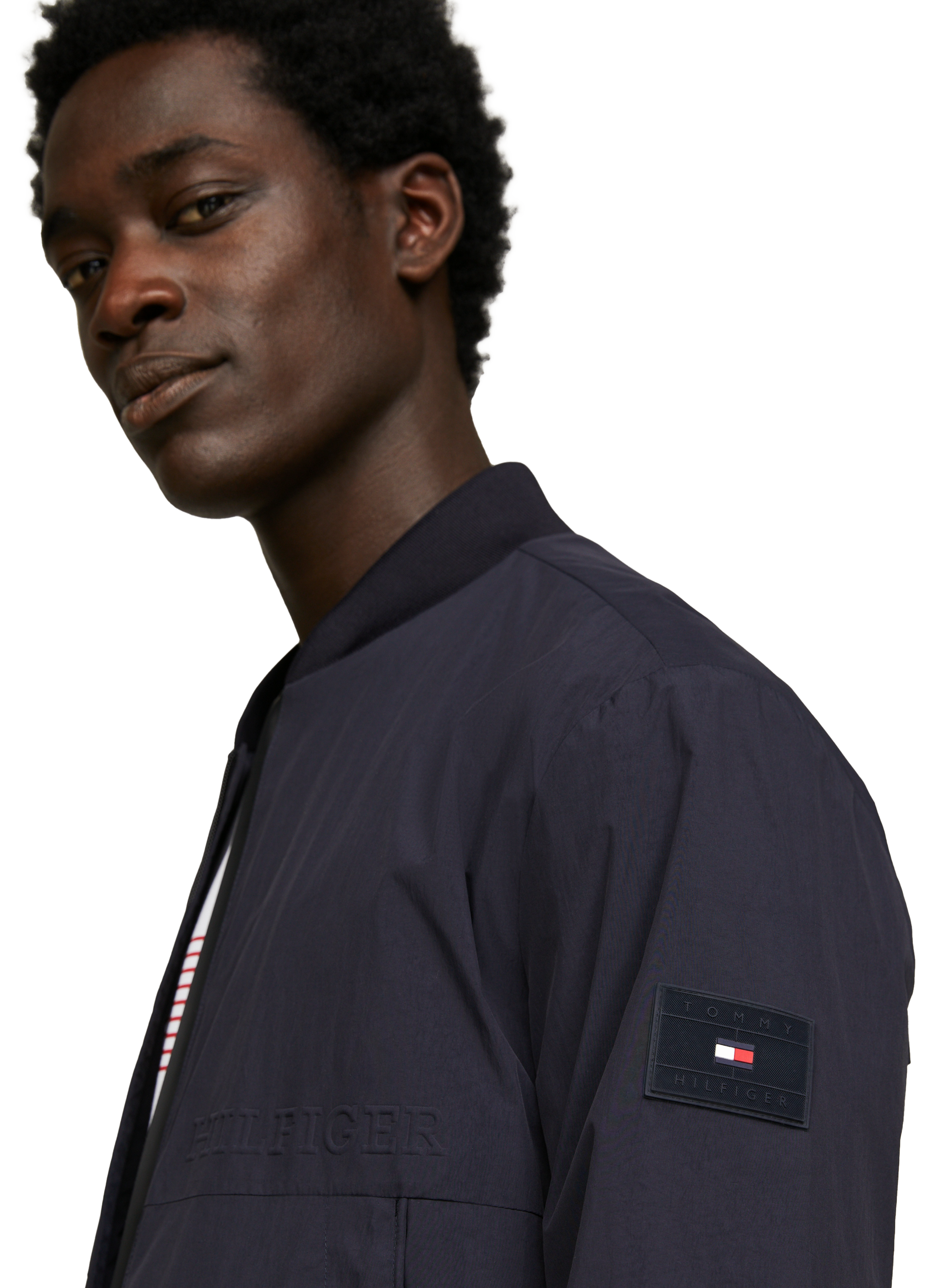 Waterproof bomber jacket TOMMY HILFIGER Blue