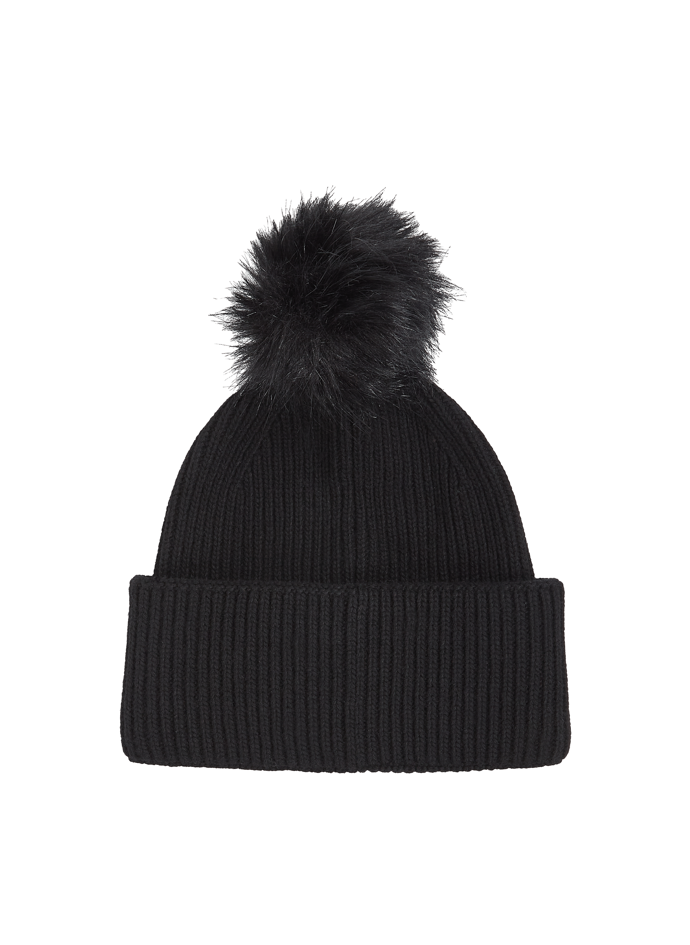 Beanie hat with turned up brim TOMMY HILFIGER Black