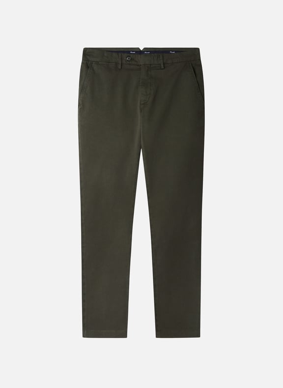 Cotton and linen chino trousers Khaki by FACONNABLE FACONNABLE Cotton and linen chino trousers Khaki