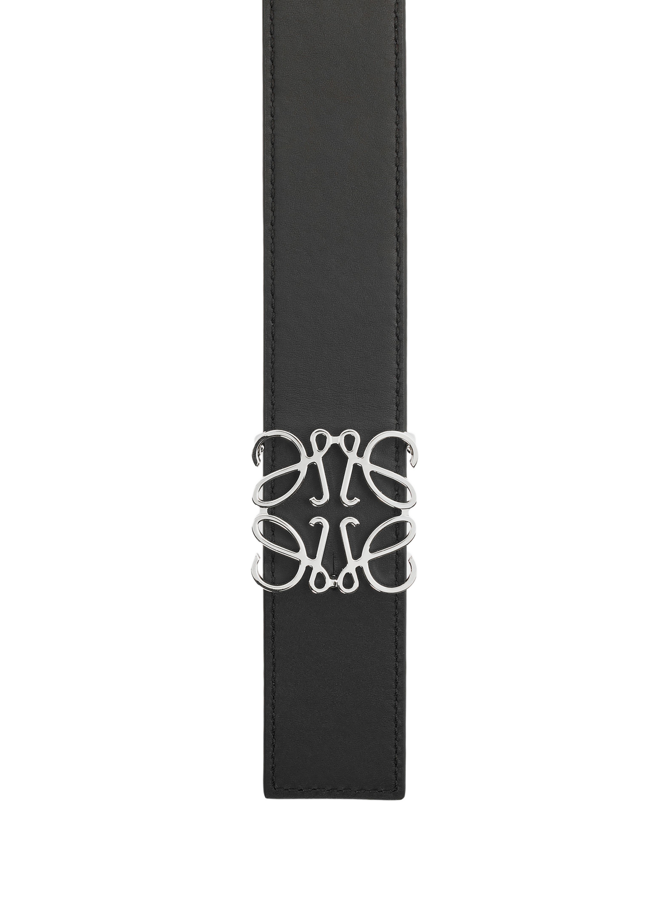 Reversible calf leather Anagram belt LOEWE Black