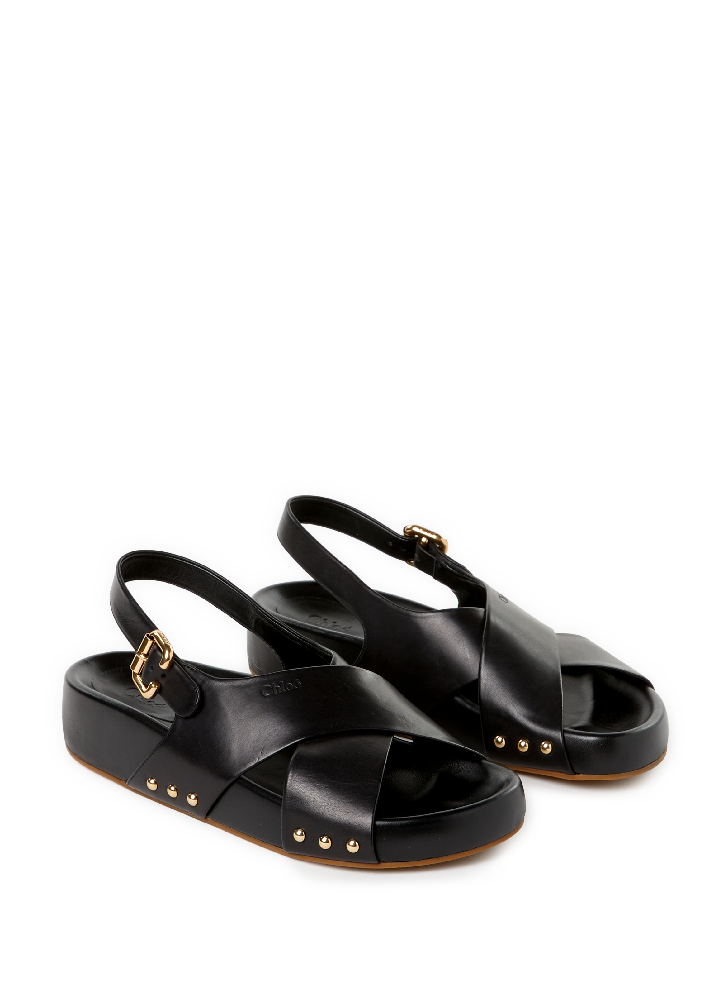 Sandales Mae en cuir d'agneau CHLOÉ Noir